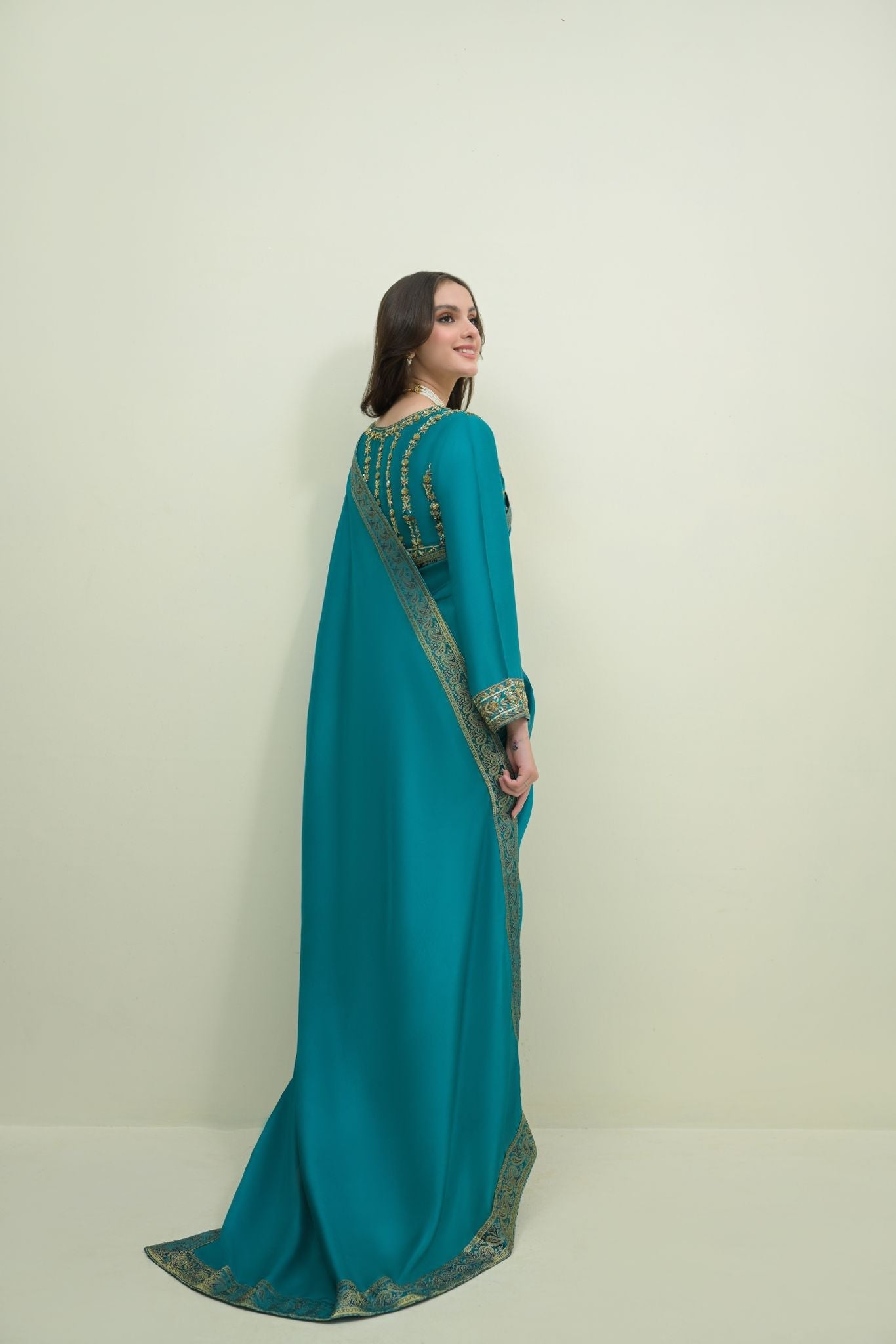Teal Brocade