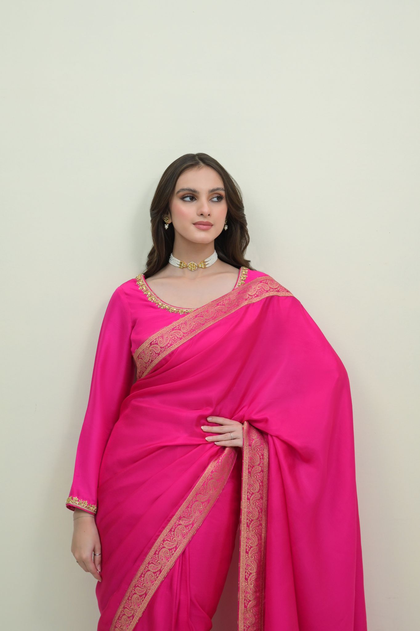 Fuschia Saree
