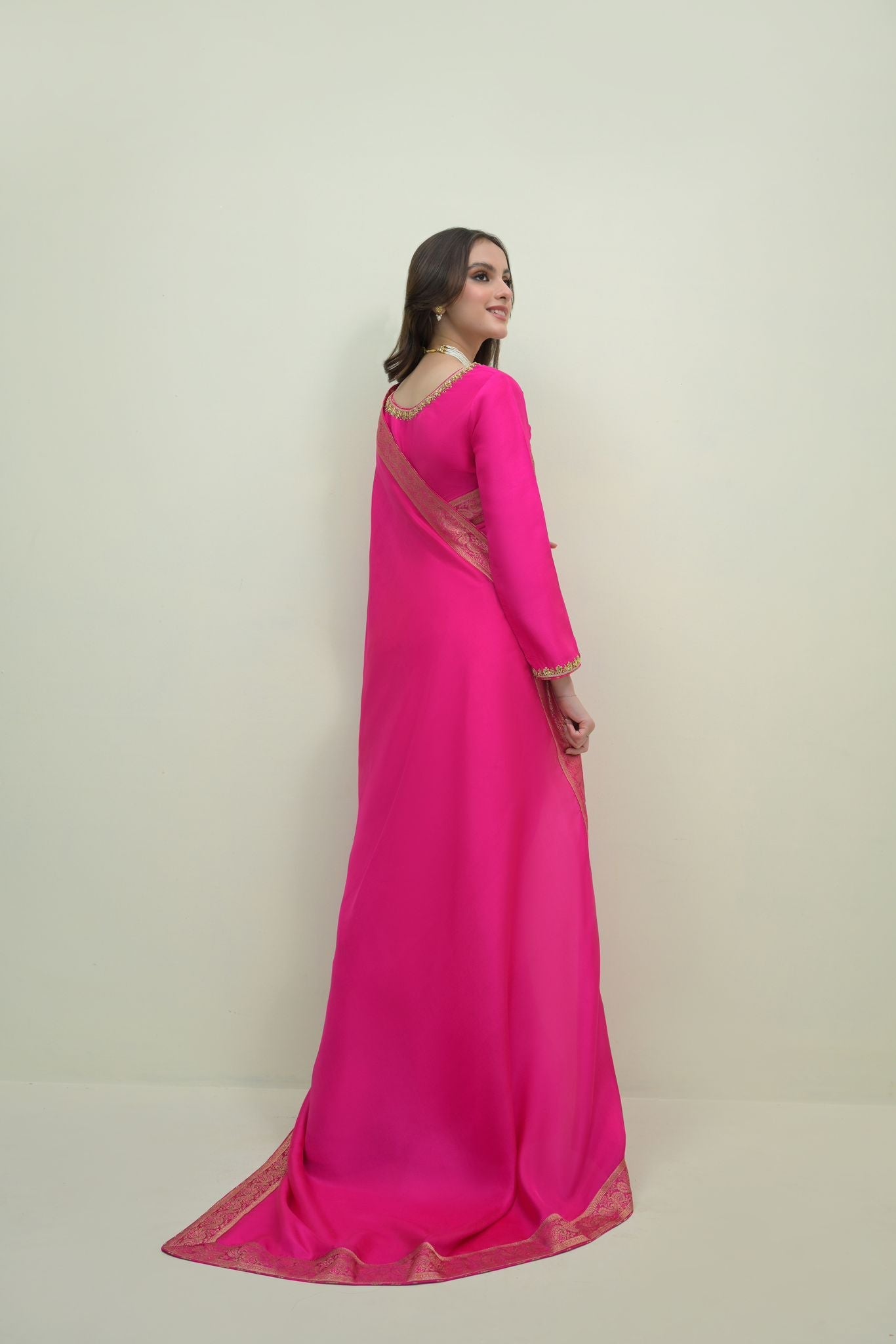 Fuschia Saree