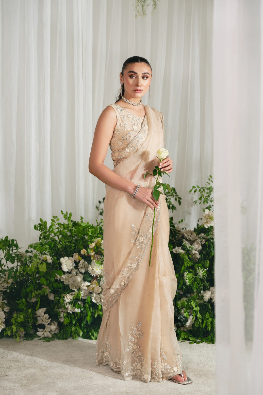 Wajeeha Beige Saree