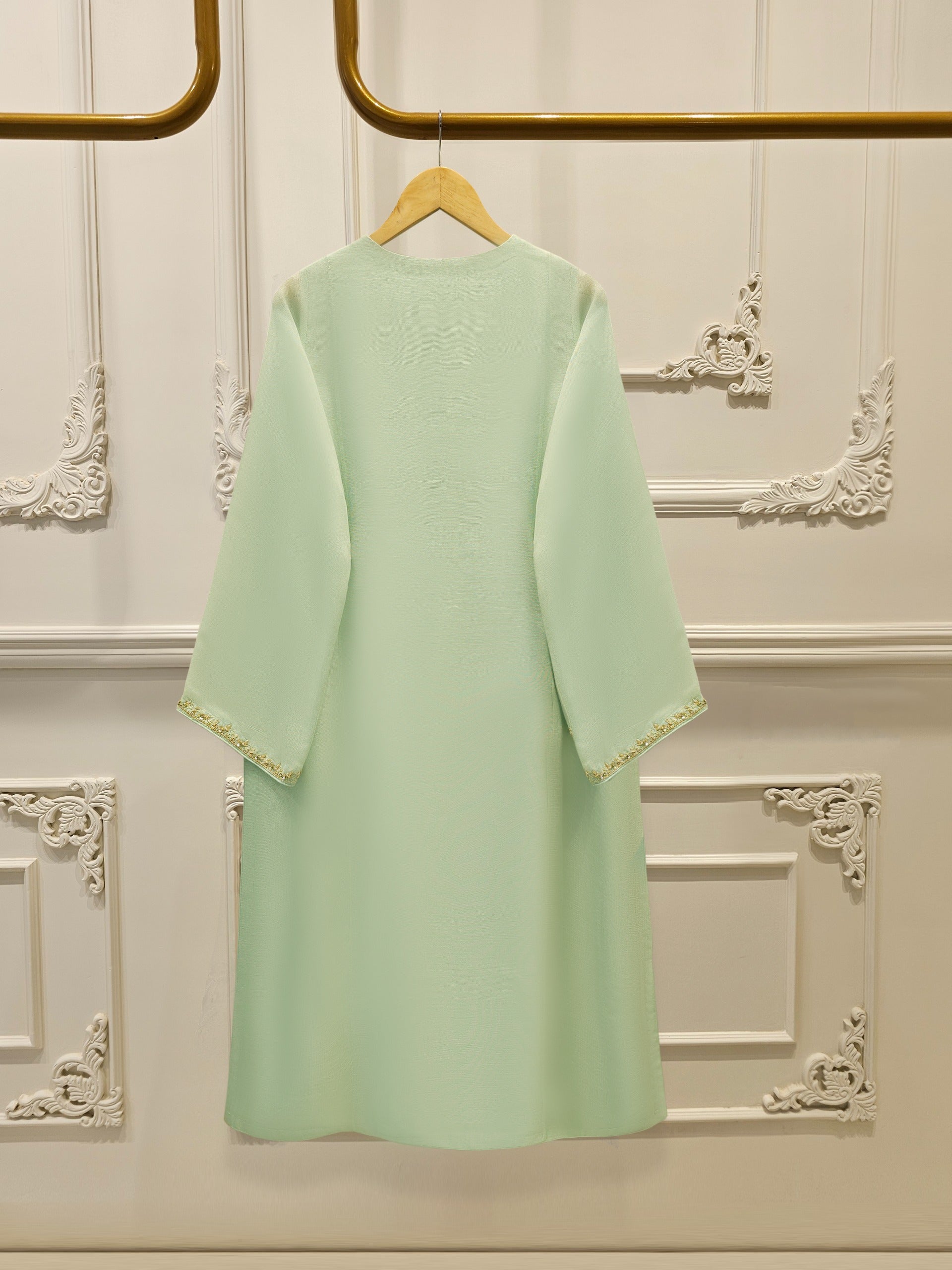 3 Piece - Pure Embroidered Cotton Net Suit S112189