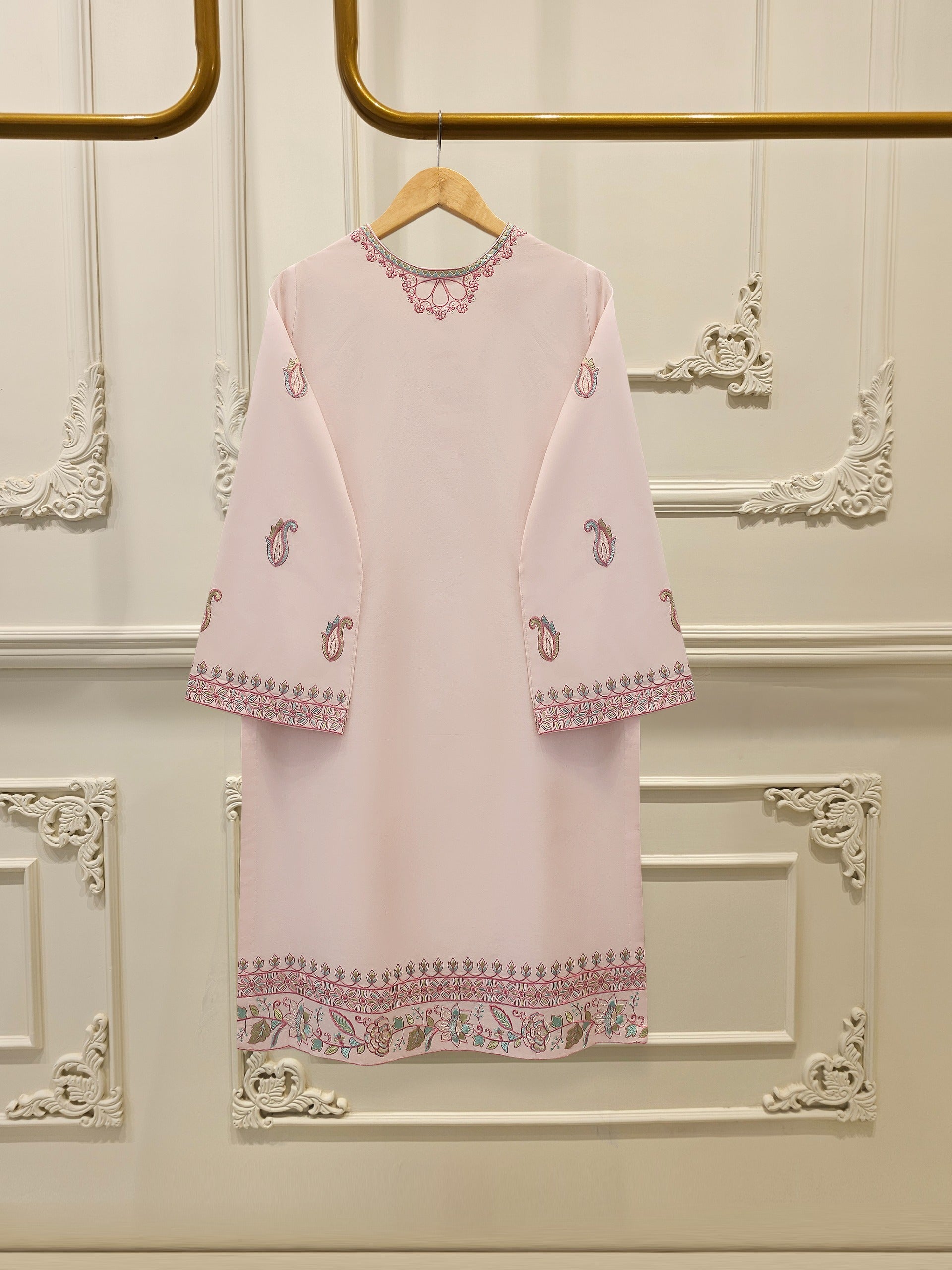 2 Piece - Embroidered Cambric Suit S112379