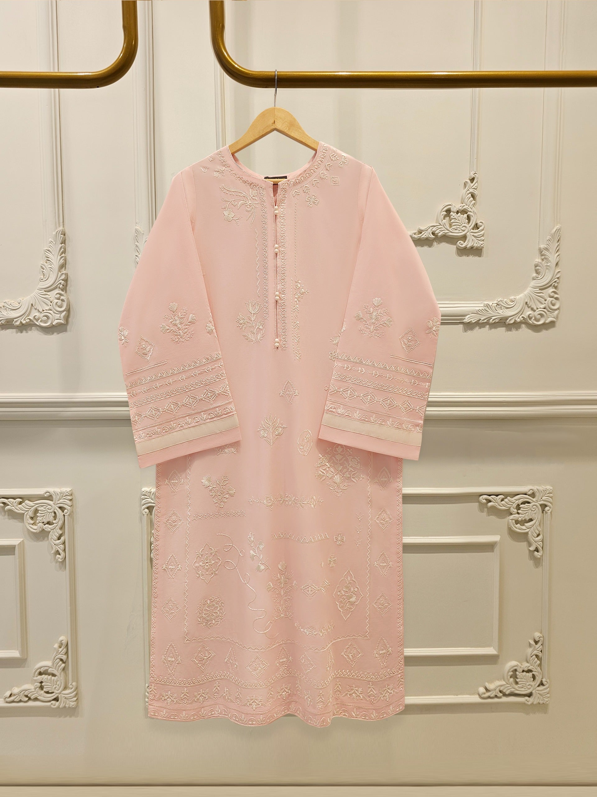 2 Piece - Embroidered Cambric Suit S112407