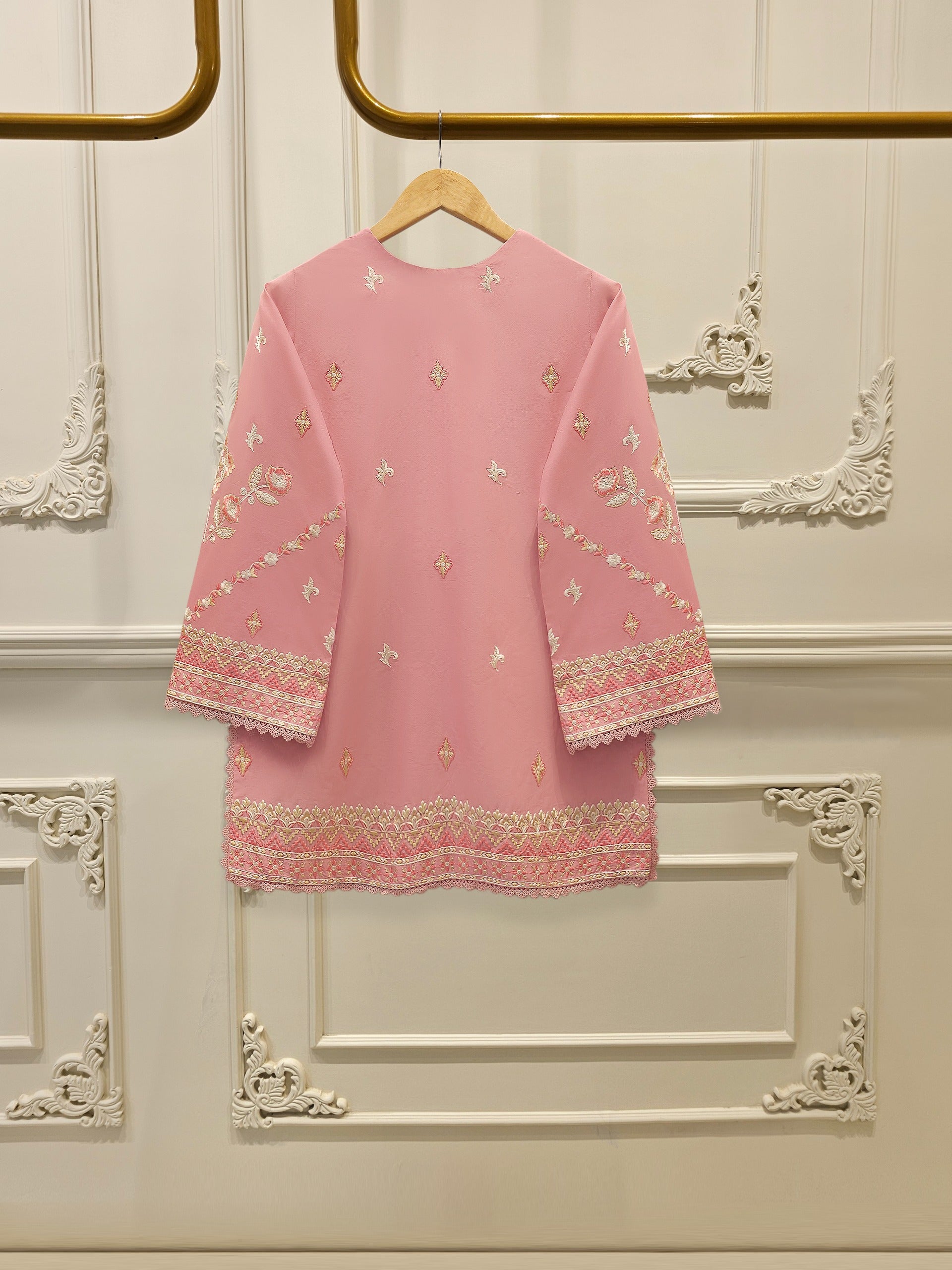 2 Piece - Embroidered Cambric Suit S112445