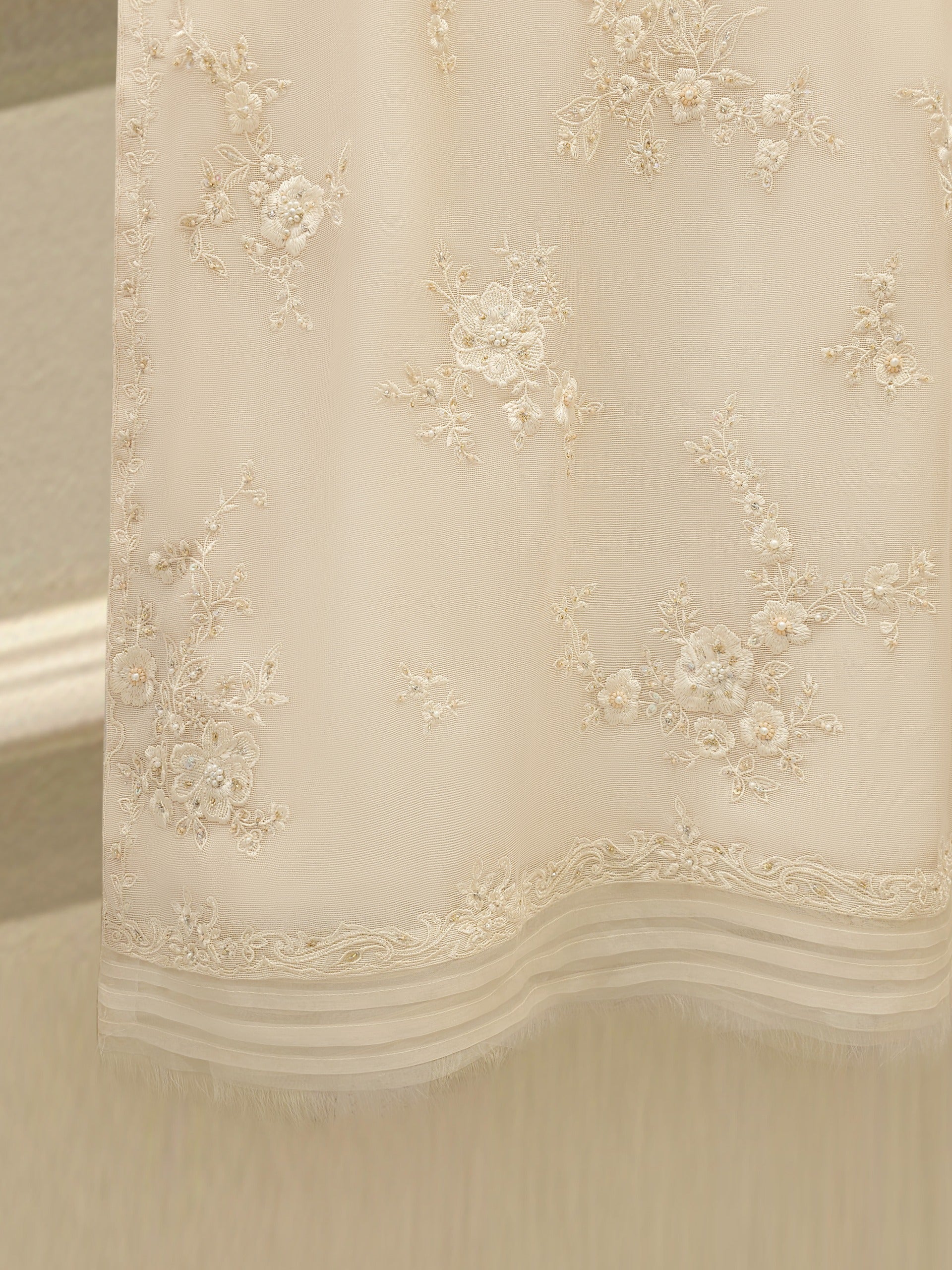 2 Piece - Pure Embroidered Cotton Net Suit S112453