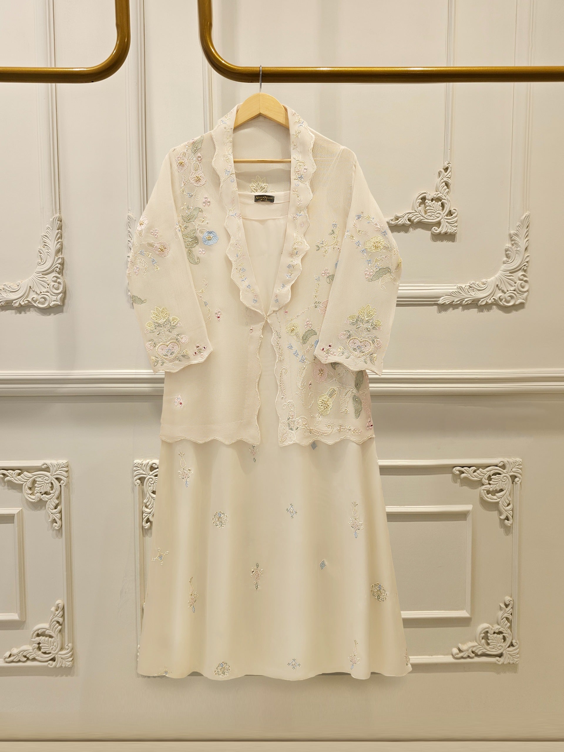 Pure Embroidered Cotton Net Shirt S112911