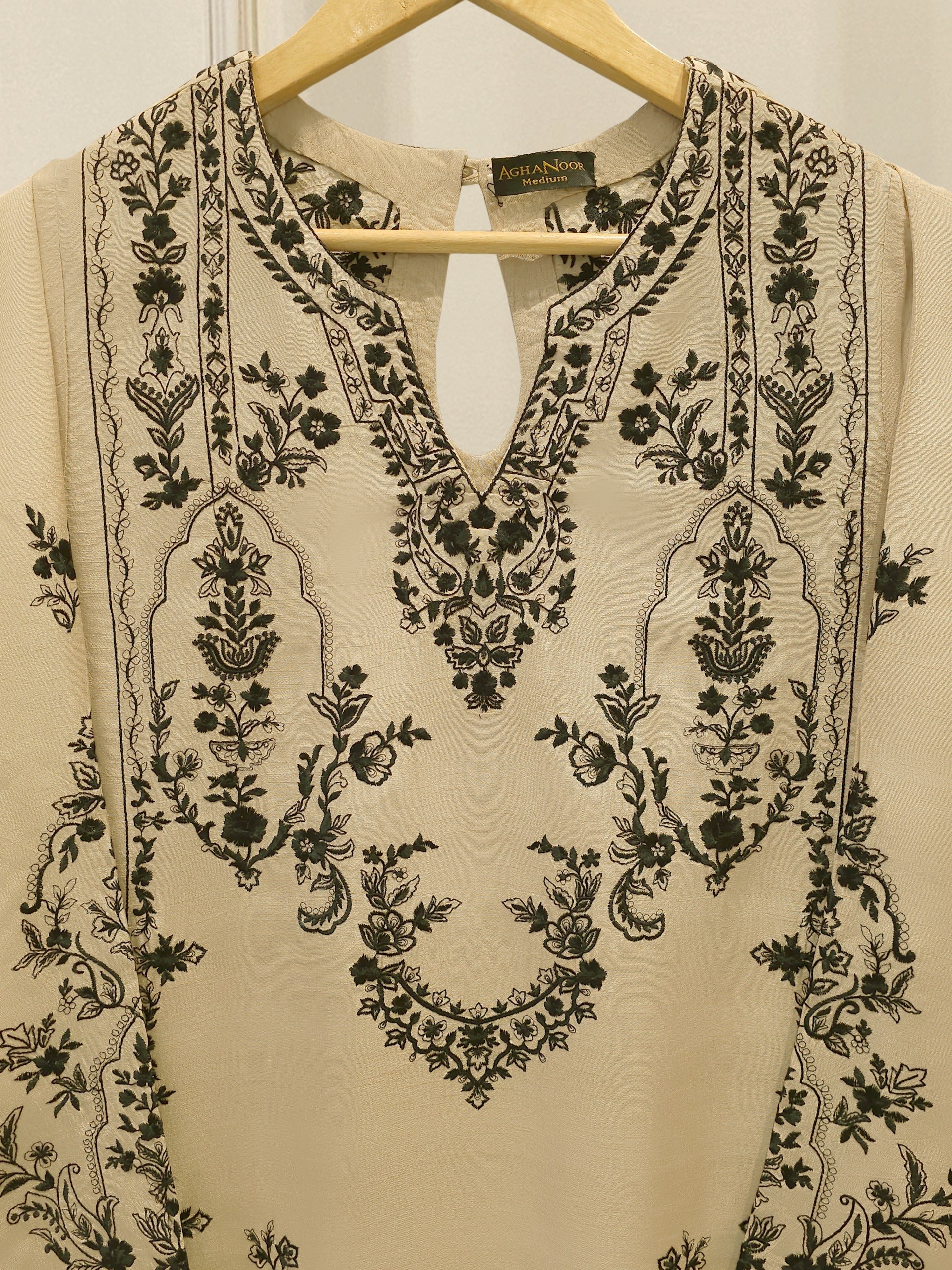 2 Piece- Pure Korean Silk Embroidered Suit S112971