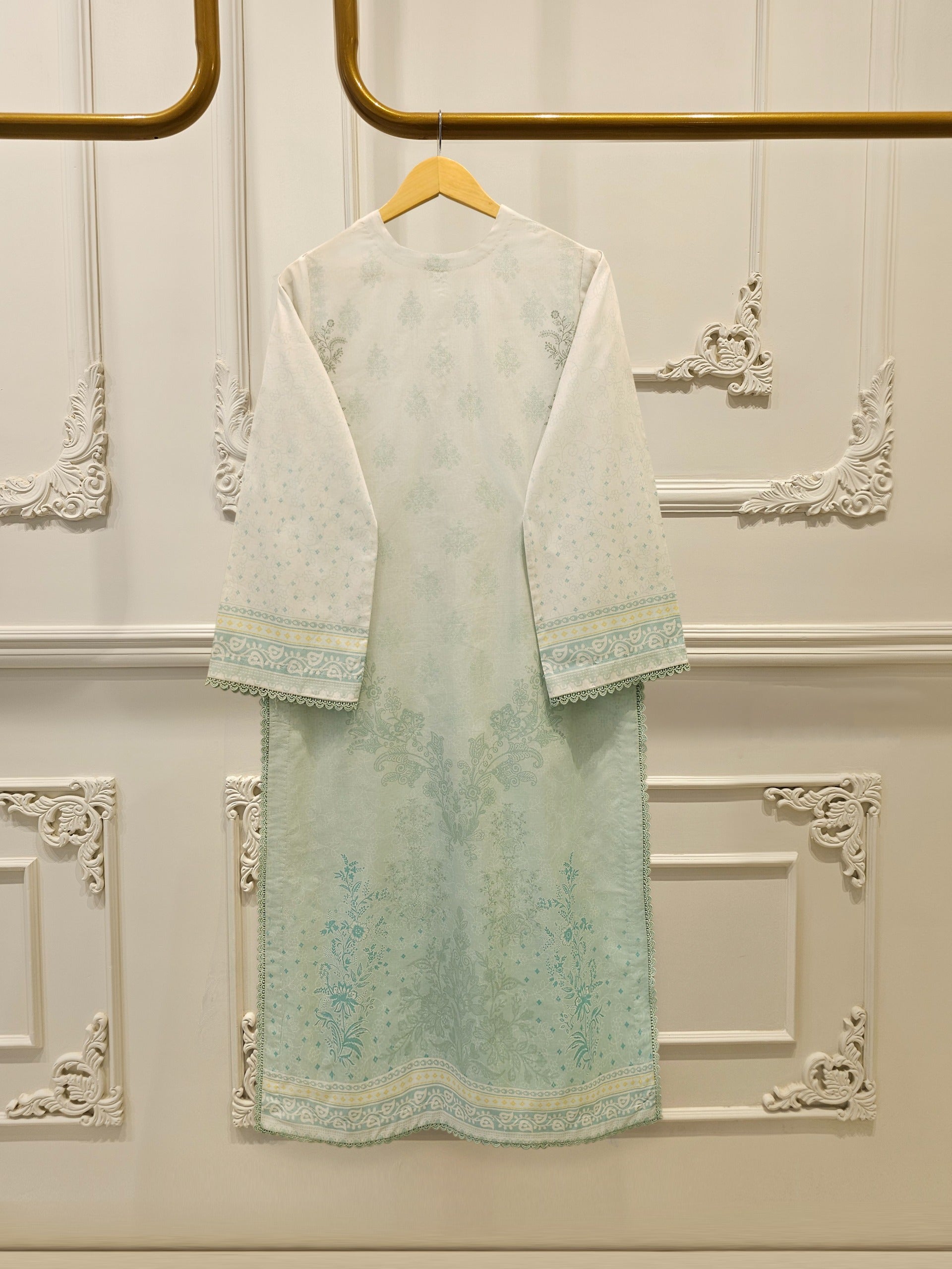 3 Piece - Digital Printed Cambric Suit S113009
