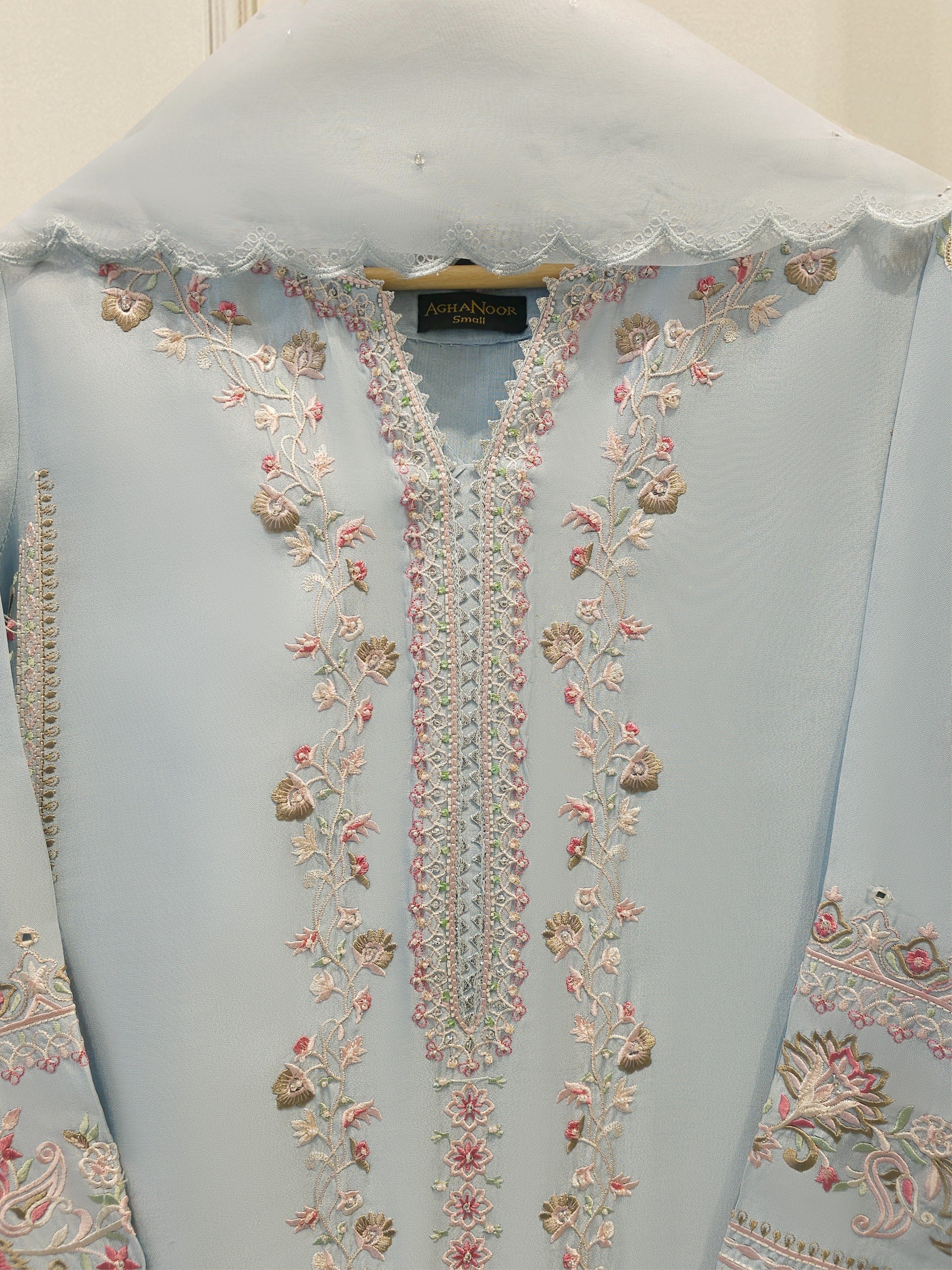 3 Piece - Pure Khaddi Silk Embroidered Suit S113006