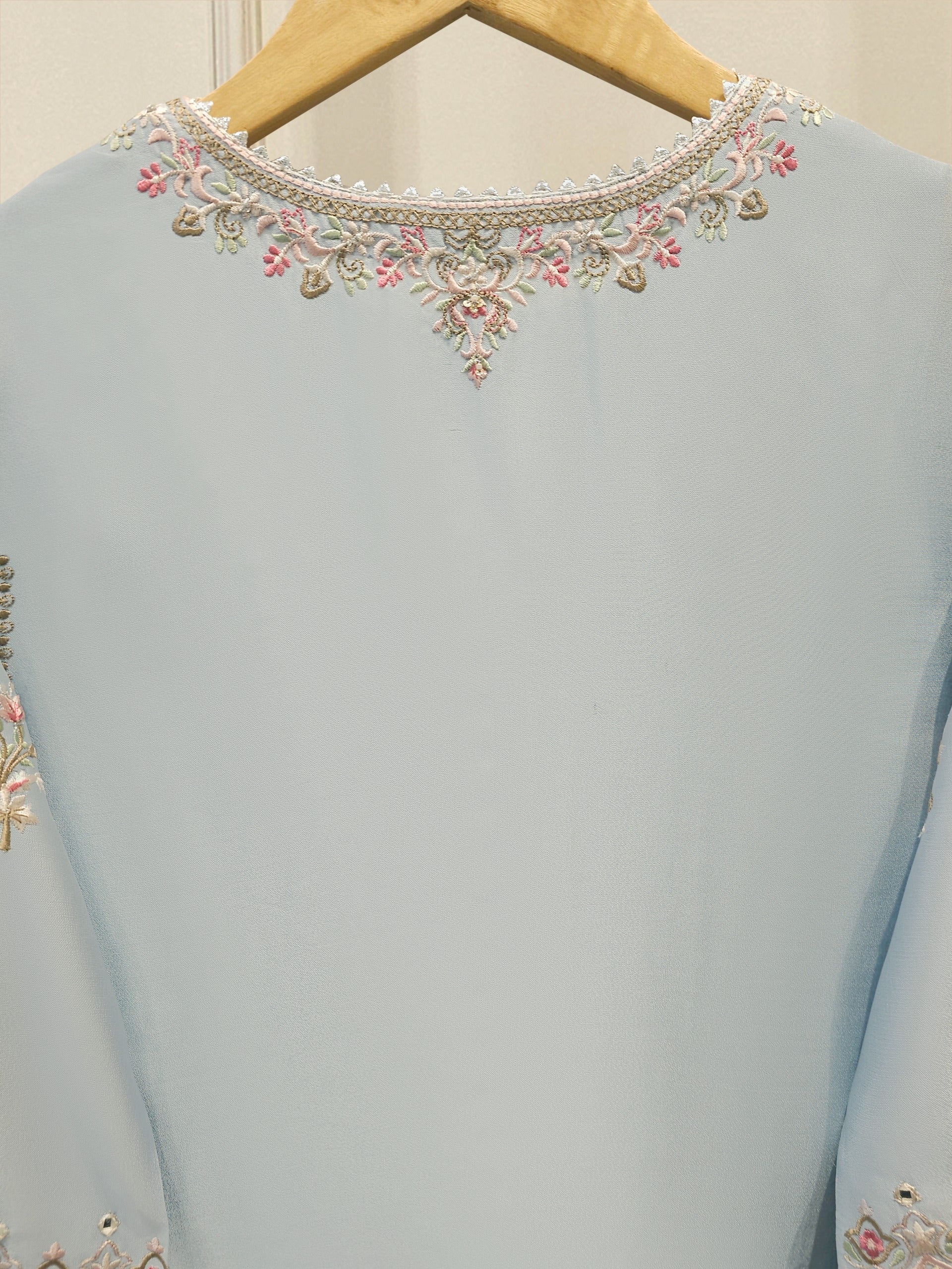 3 Piece - Pure Khaddi Silk Embroidered Suit S113006