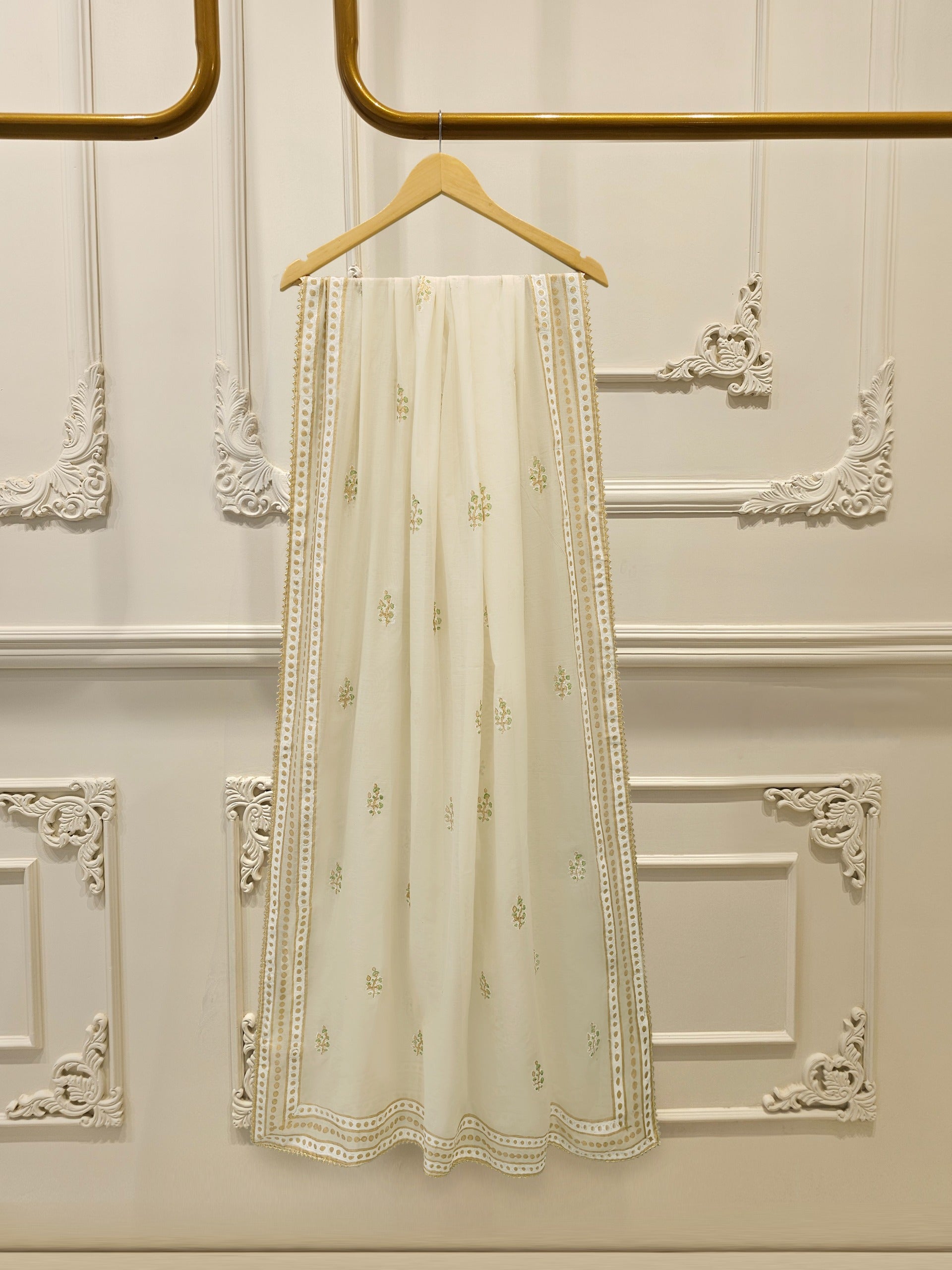 3 Piece - Hand Block Printed Kora Cotton Suit S113075