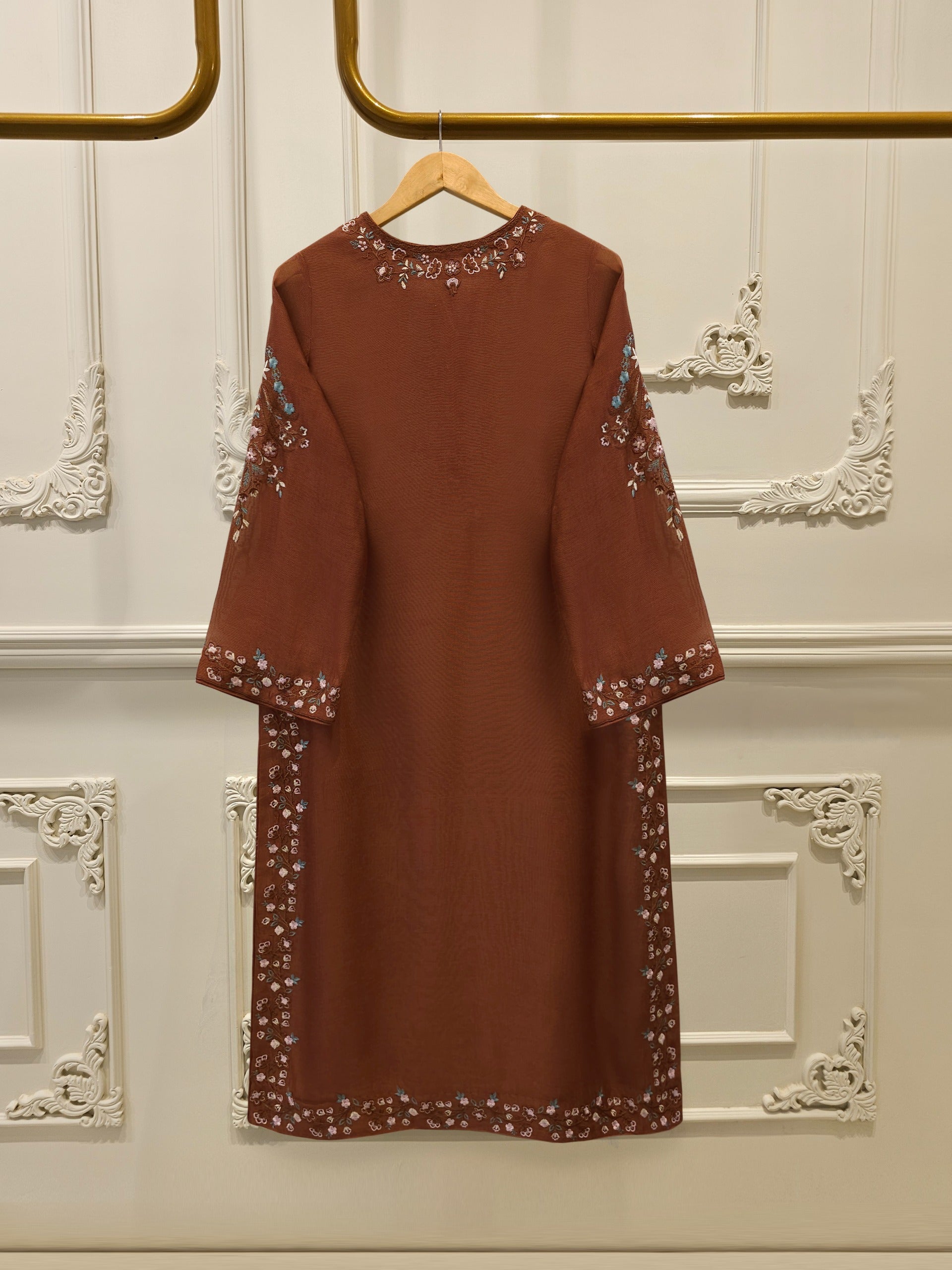 3 Piece - Pure Embroidered Cotton Net Suit S113221