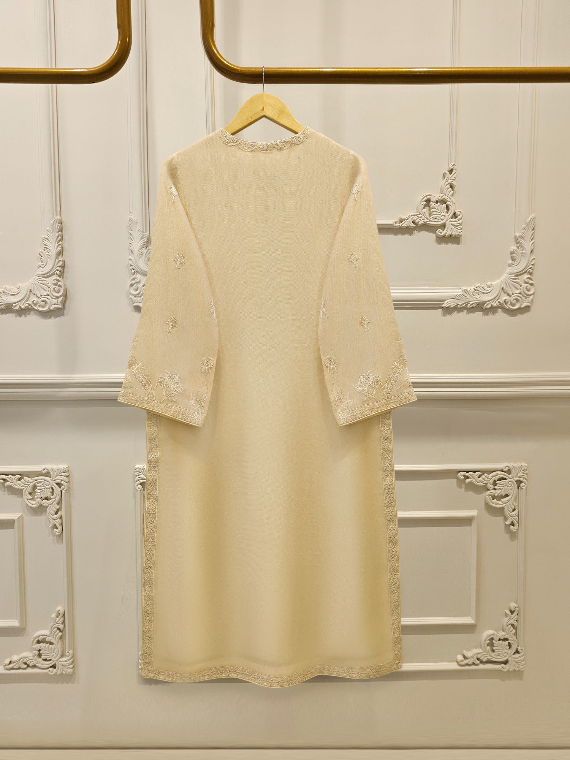 3 Piece - Pure Embroidered Cotton Net Suit S113224