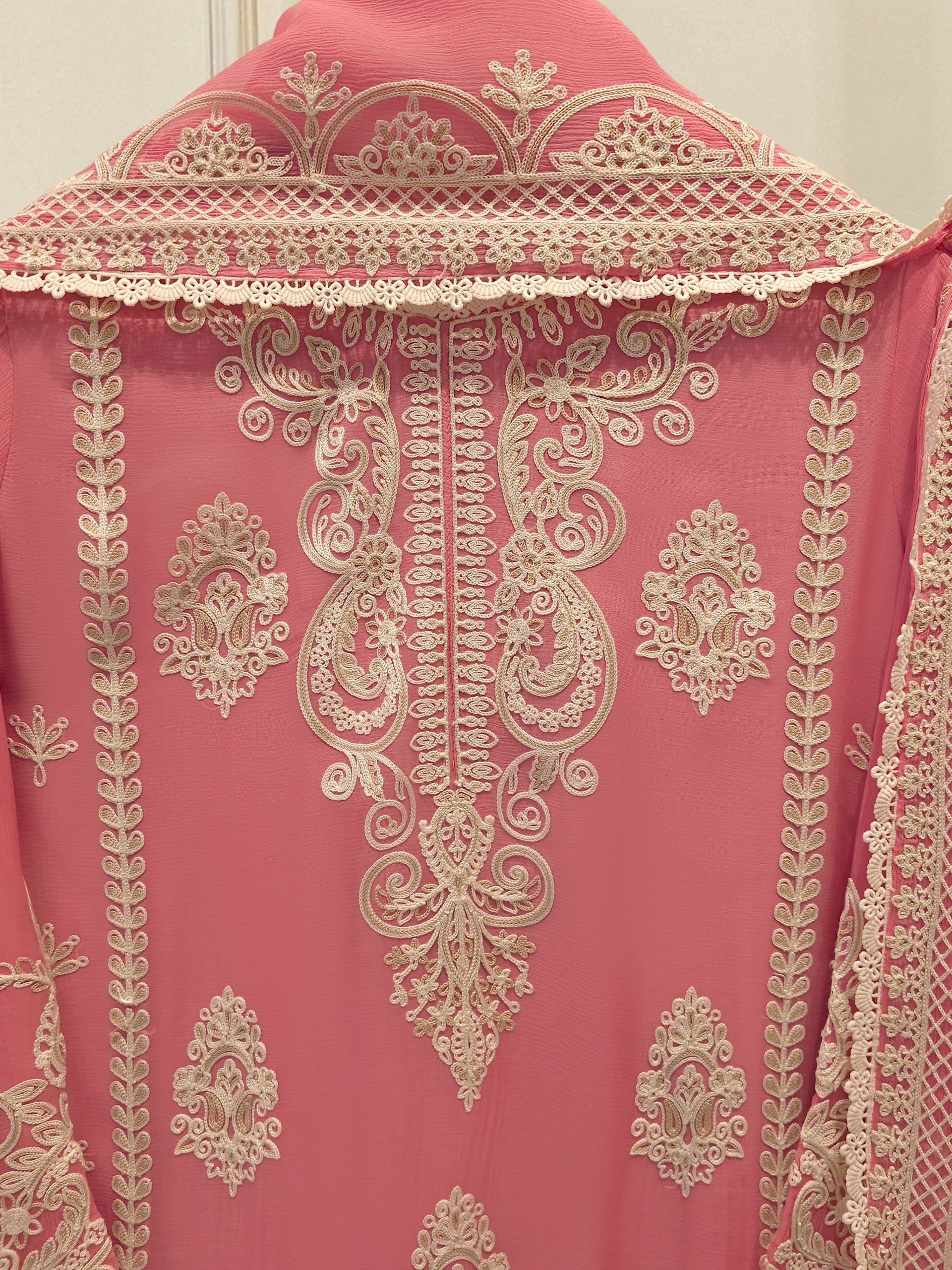 3 Piece - Pure Chiffon Embroidered Suit S113256