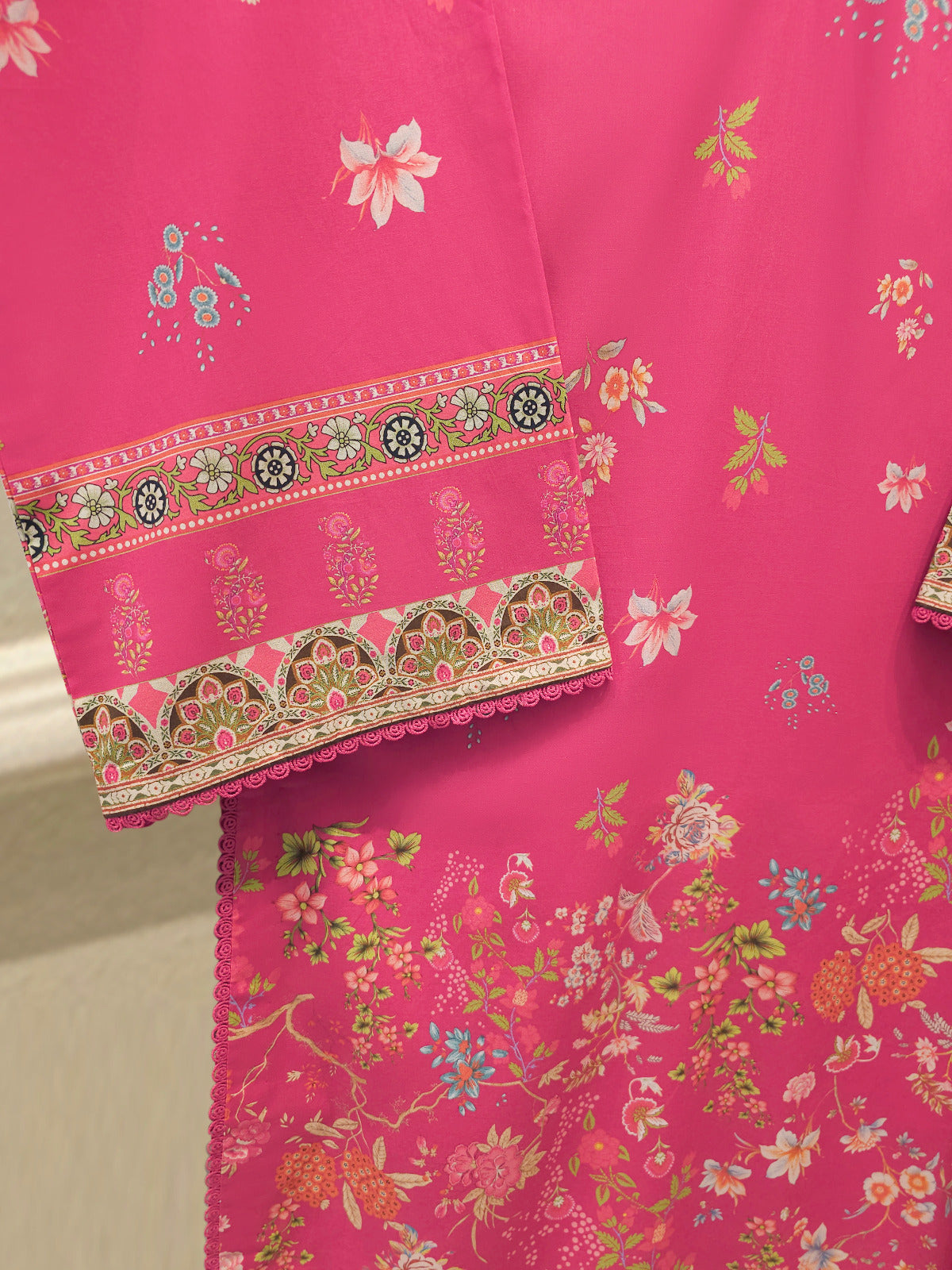 3 Piece - Digital Printed Embroidered Cambric Suit S113357