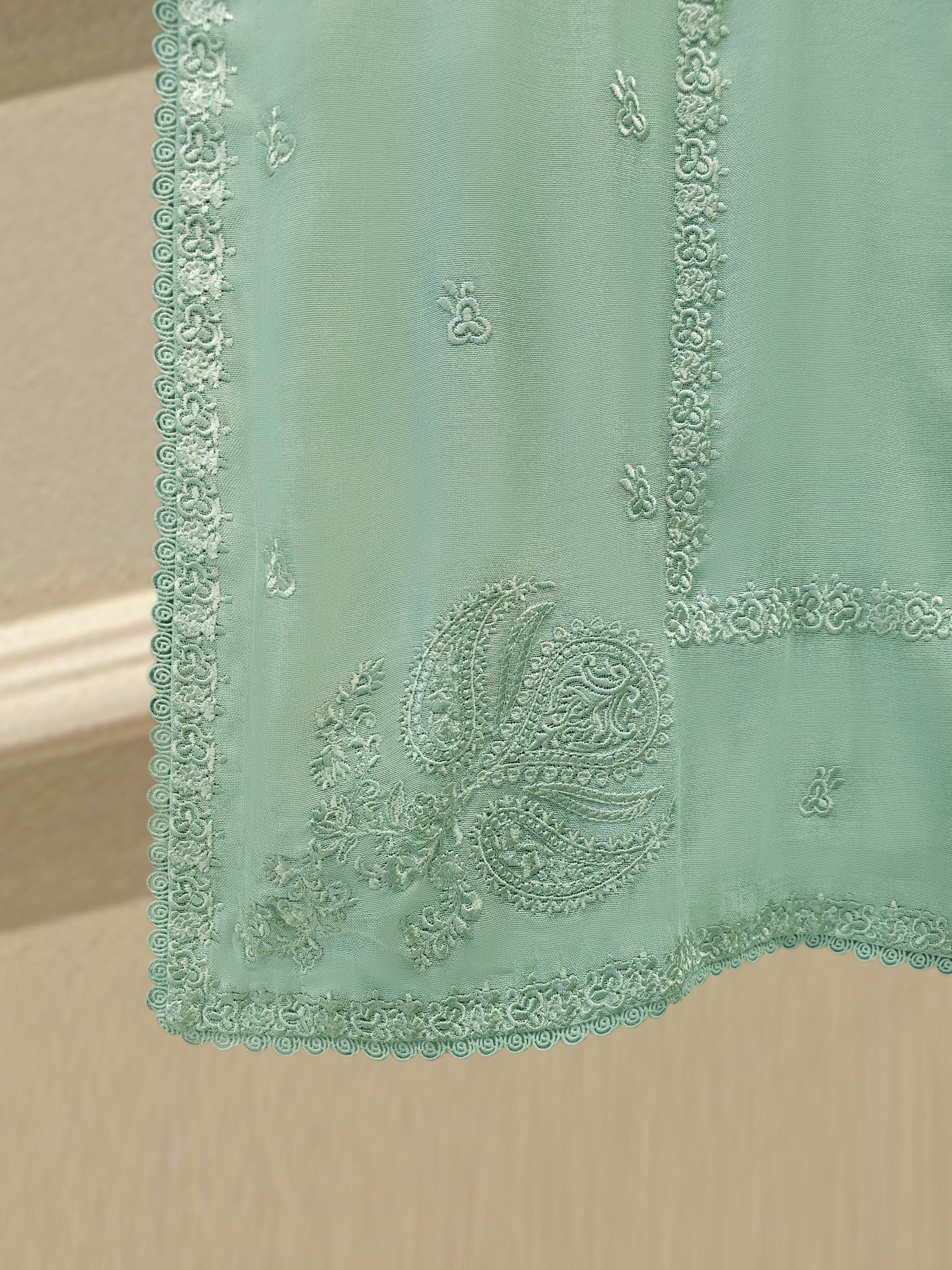 3 Piece - Pure Embroidered Cotton Net Suit S113911