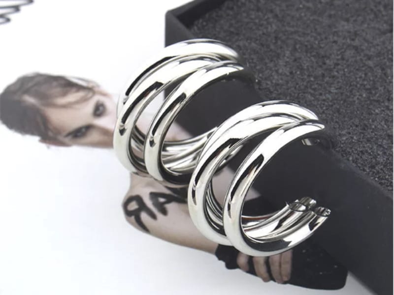 Diamante By Soeurs Small Silver Hoops