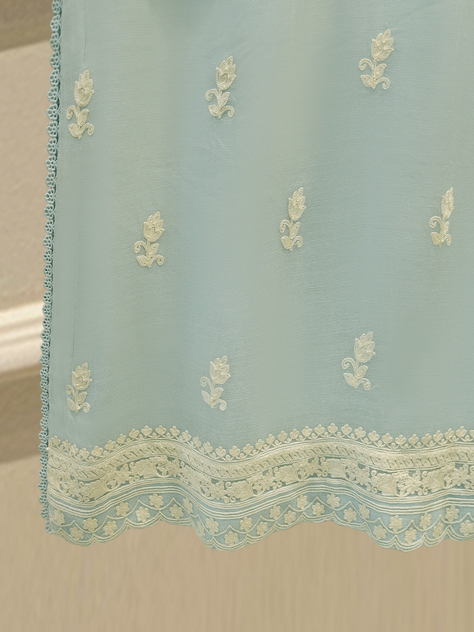 3 Piece - Pure Embroidered Cotton Net Suit S114125