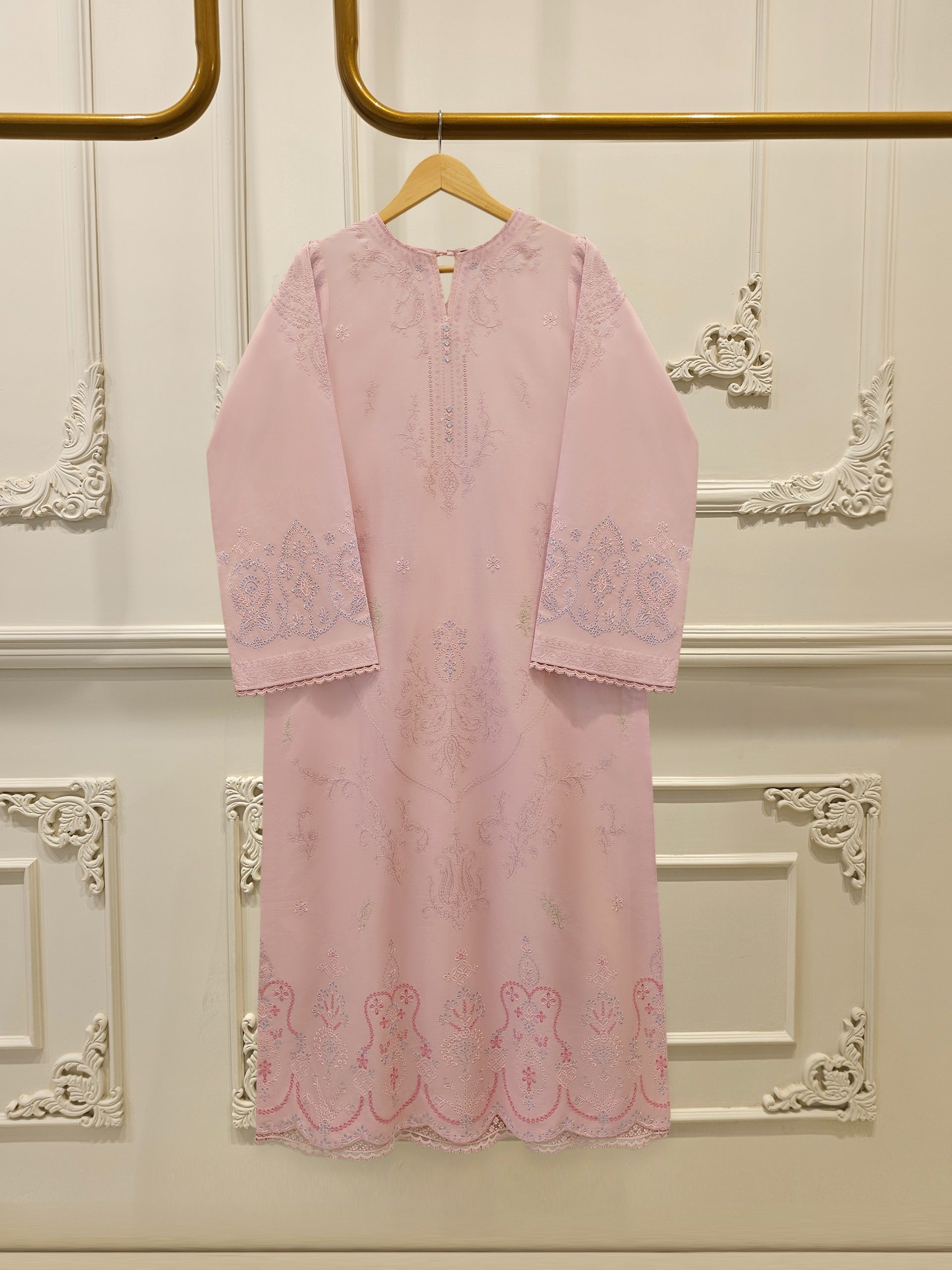 2 Piece - Embroidered Cambric Suit S114139