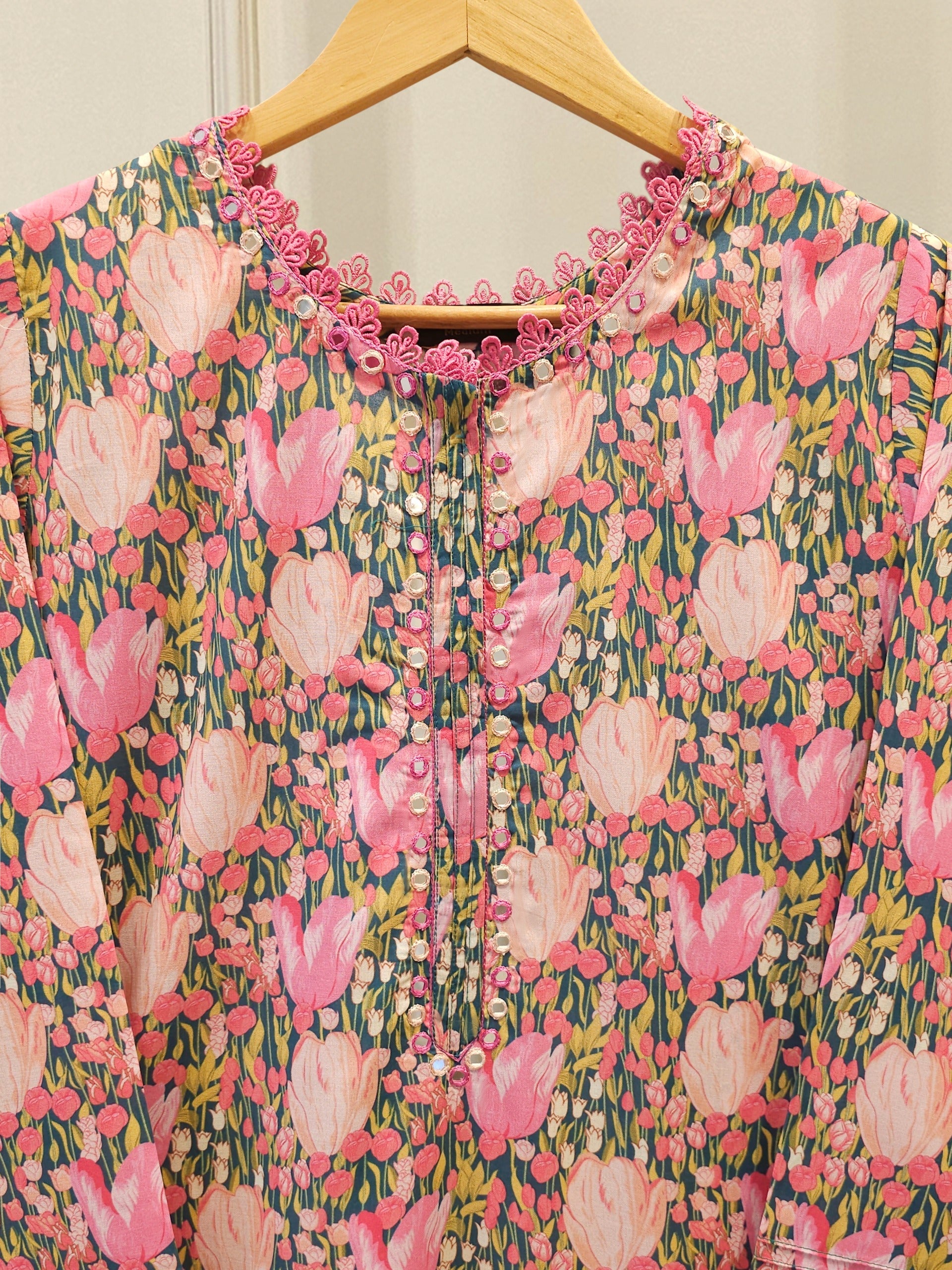 Digital Printed Cambric Shirt S114152