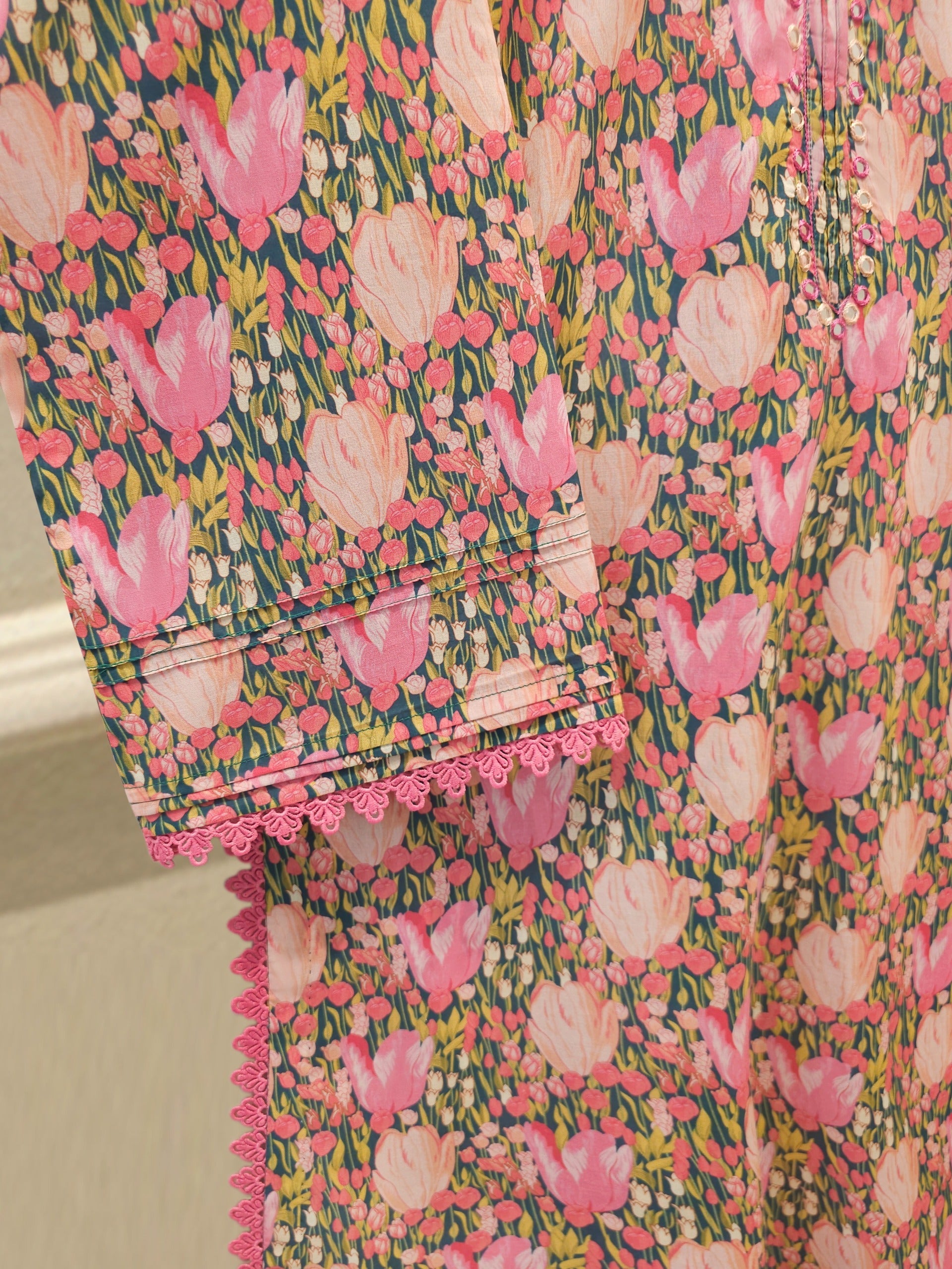 Digital Printed Cambric Shirt S114152