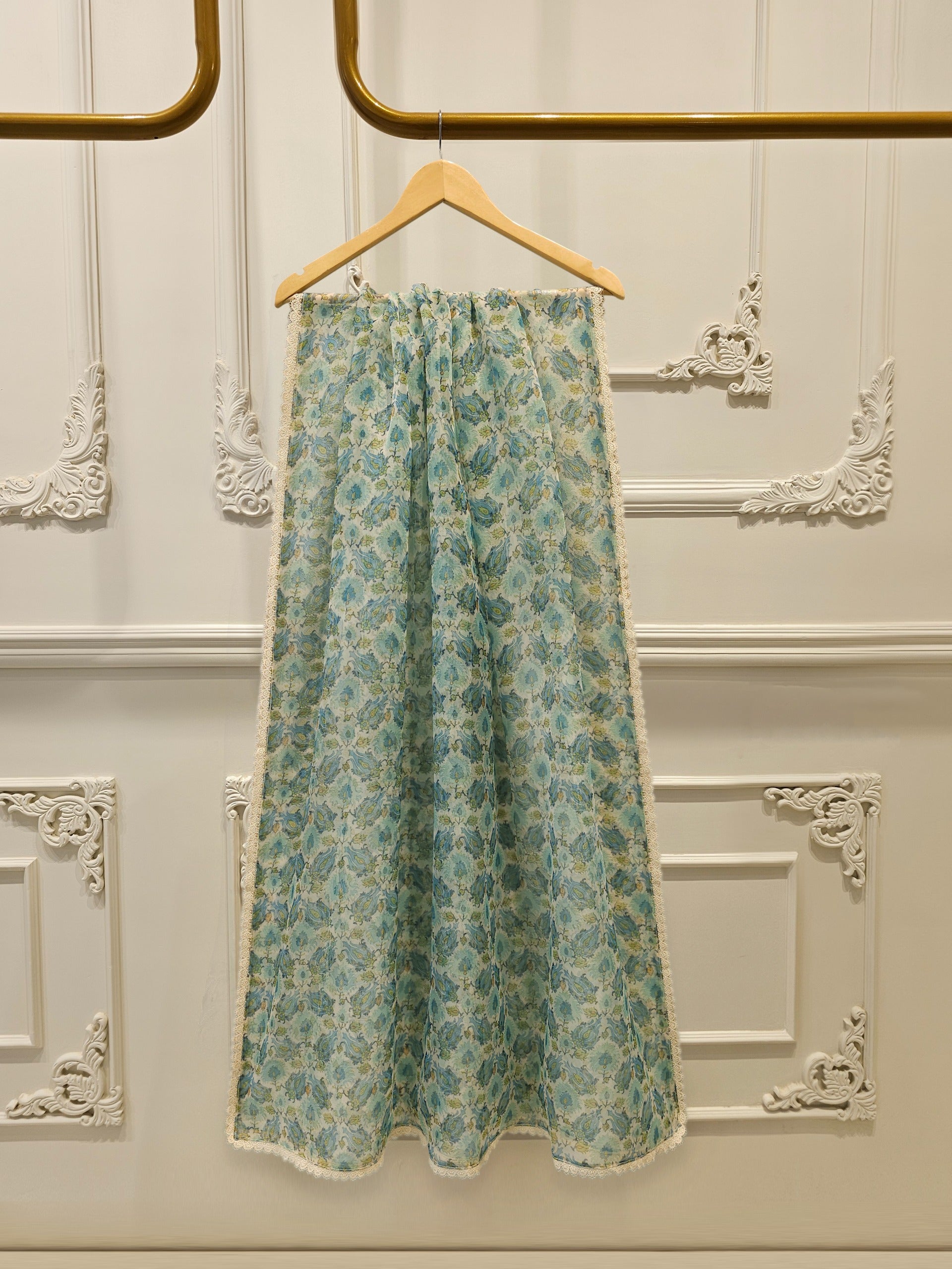 Printed Pure Organza Dupatta D000232