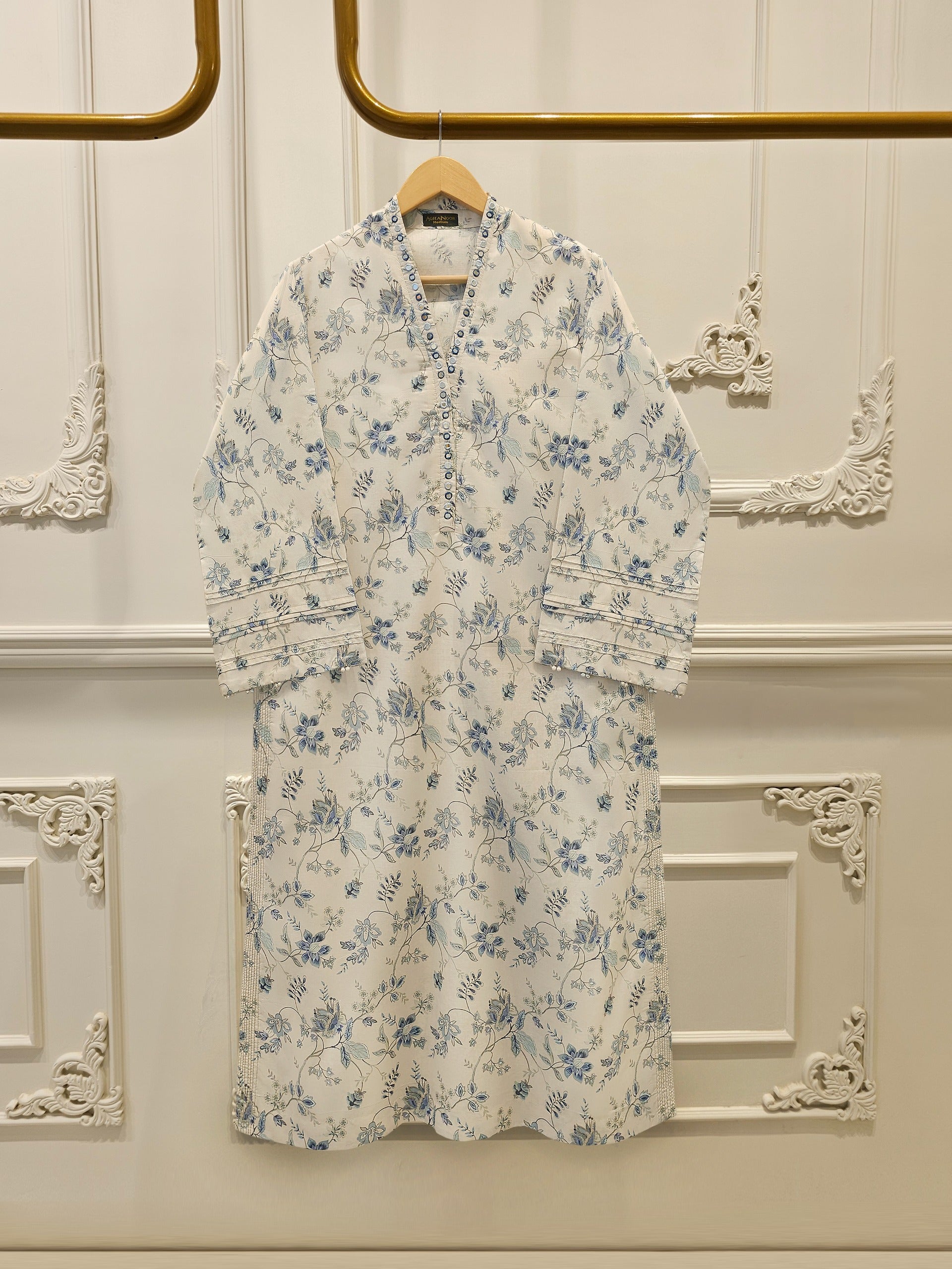Digital Printed Cambric Shirt S114243