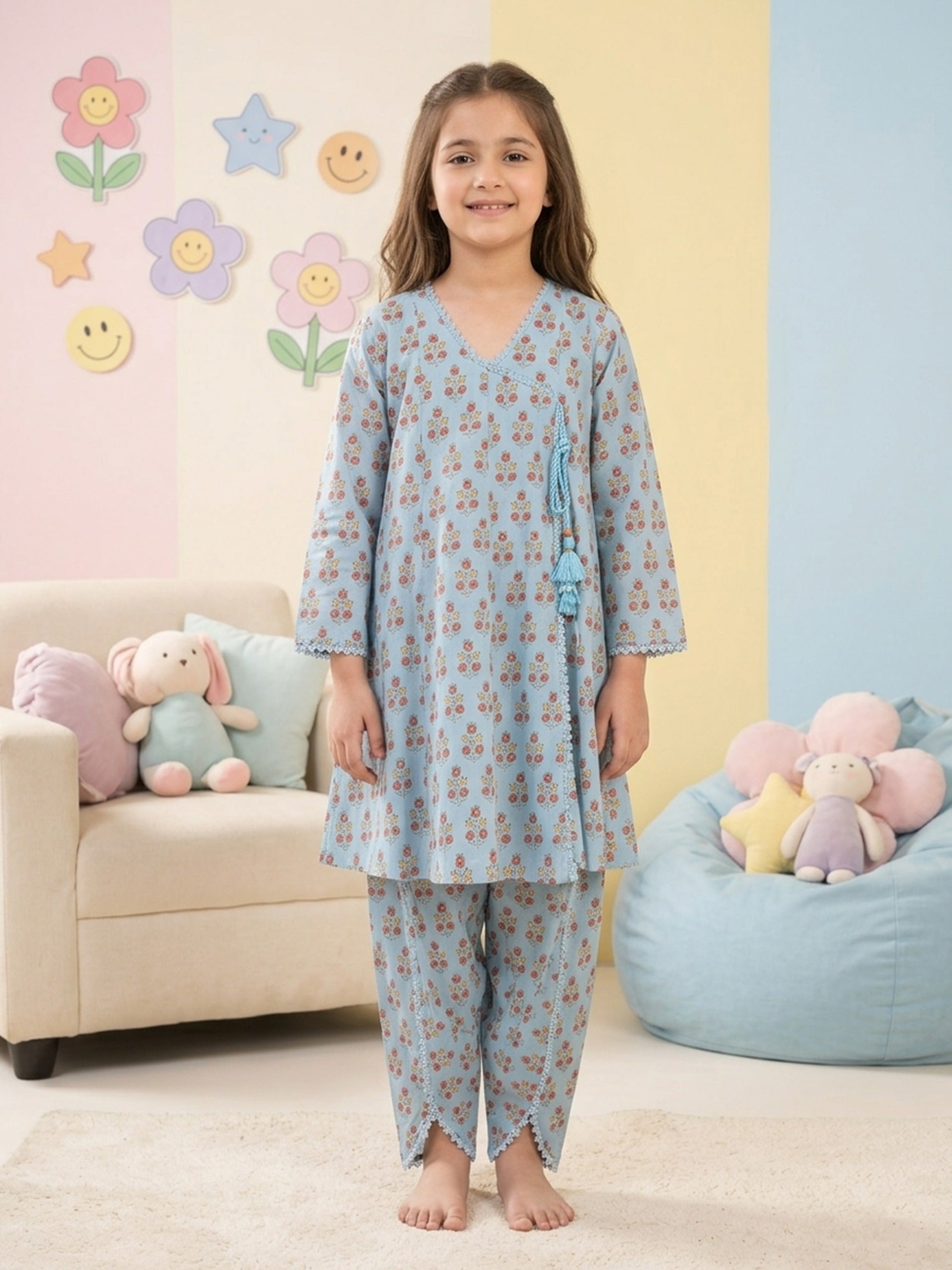 (Teens) 2 Piece - Digital Printed Lawn Suit TN00005