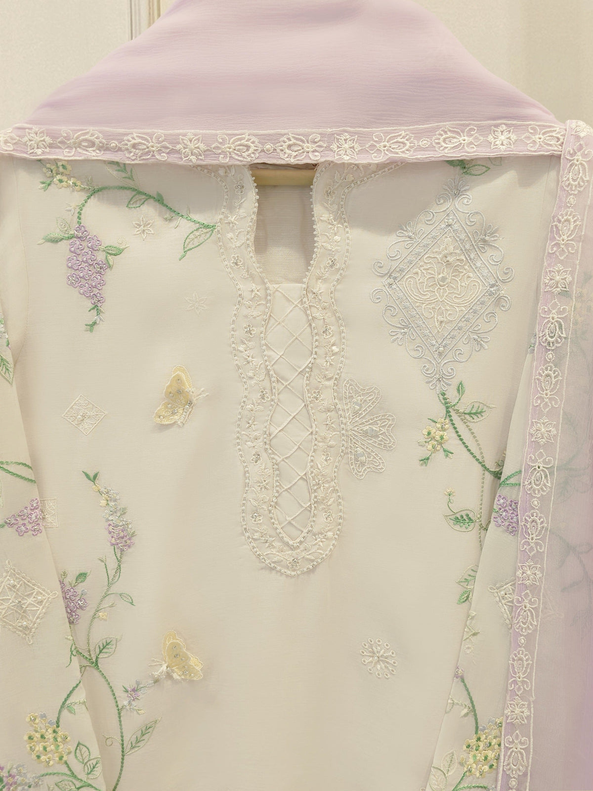 3 Piece - Embroidered Kora Cotton Suit WS00308
