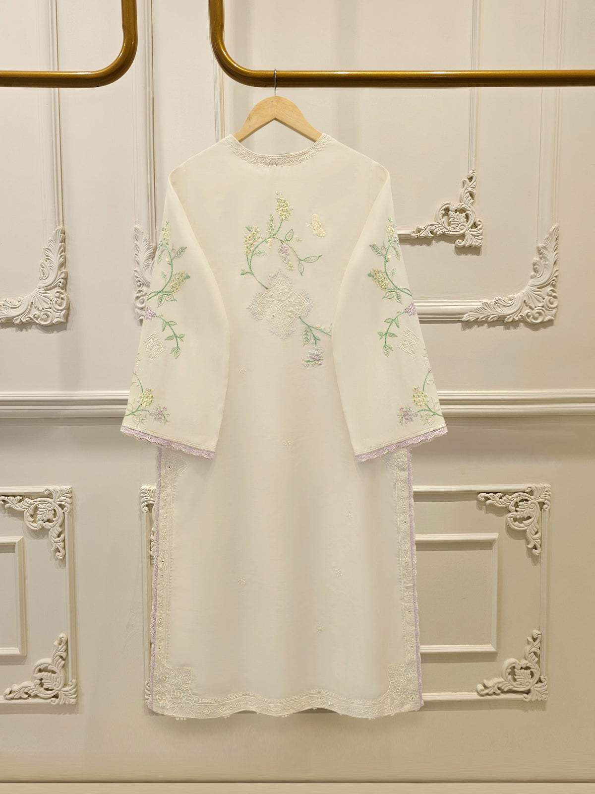 3 Piece - Embroidered Kora Cotton Suit WS00308
