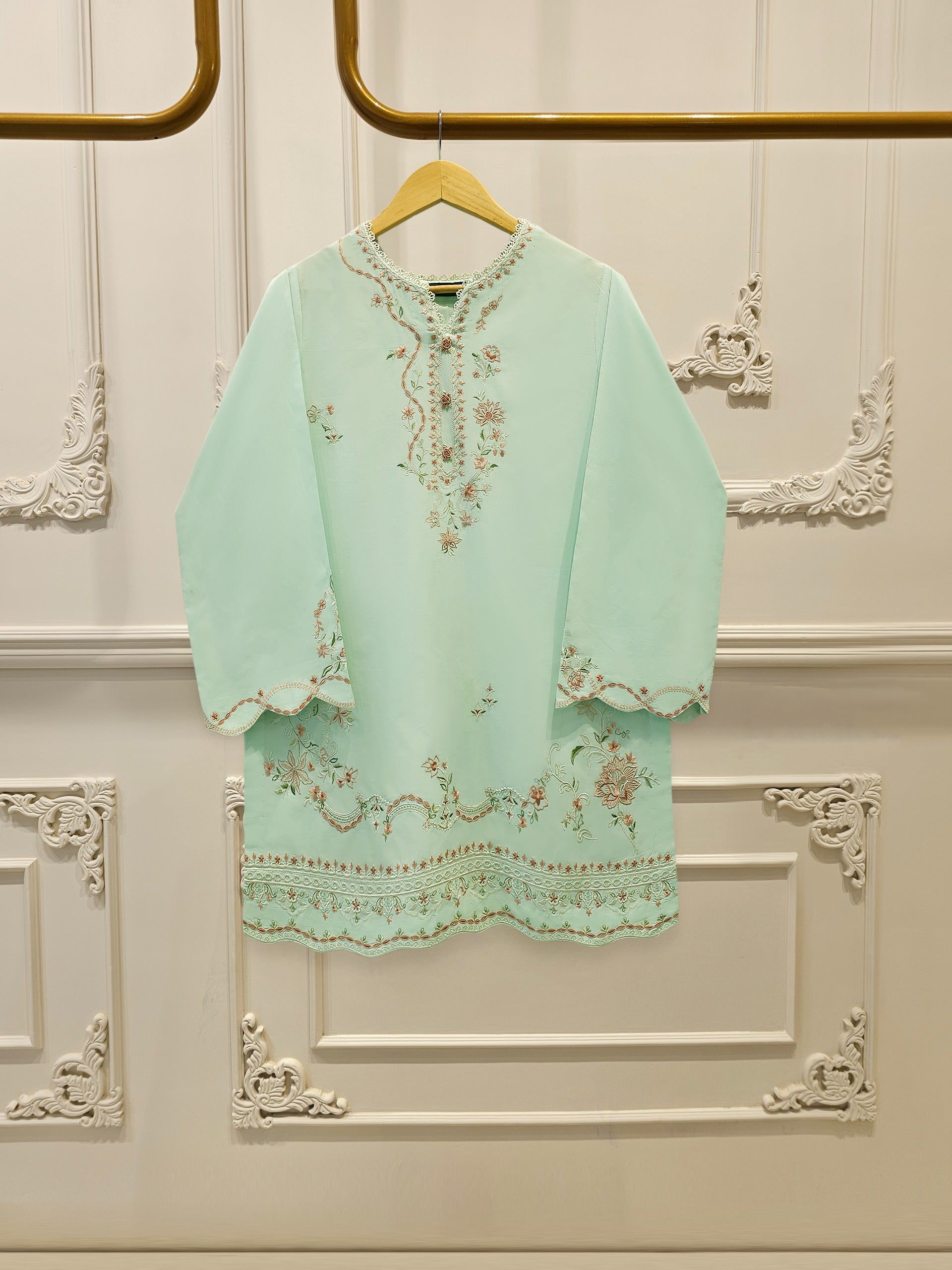 2 Piece - Embroidered Cambric Suit S114313
