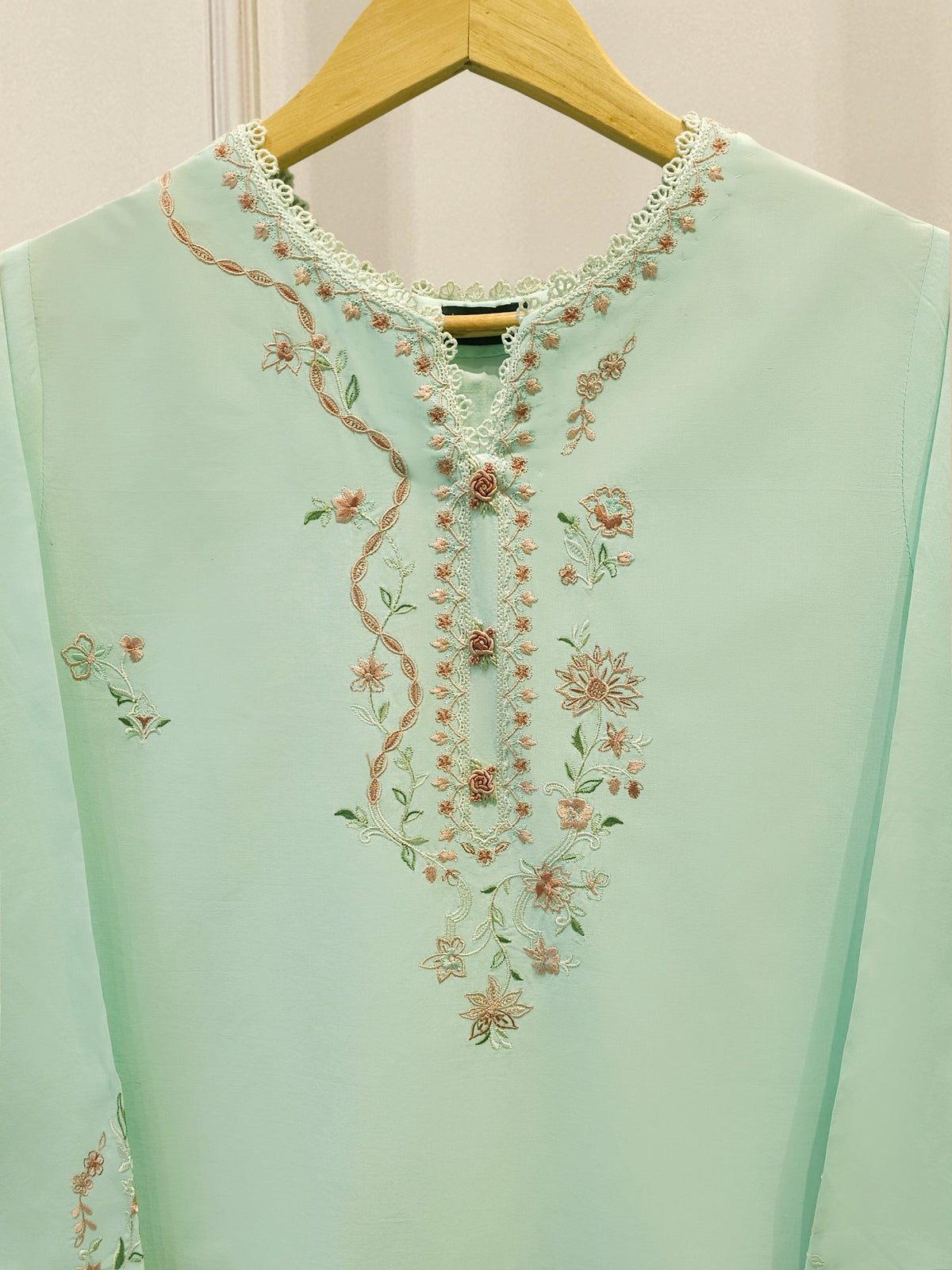 2 Piece - Embroidered Cambric Suit S114313