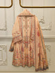 3 Piece- Pure Printed Raw Silk Embroidered Suit S114516