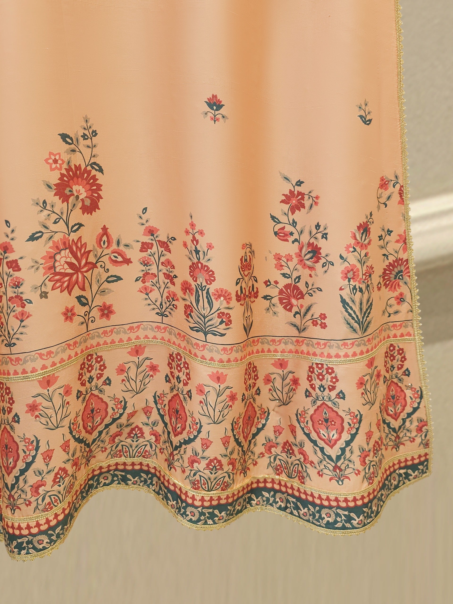 3 Piece- Pure Printed Raw Silk Embroidered Suit S114516