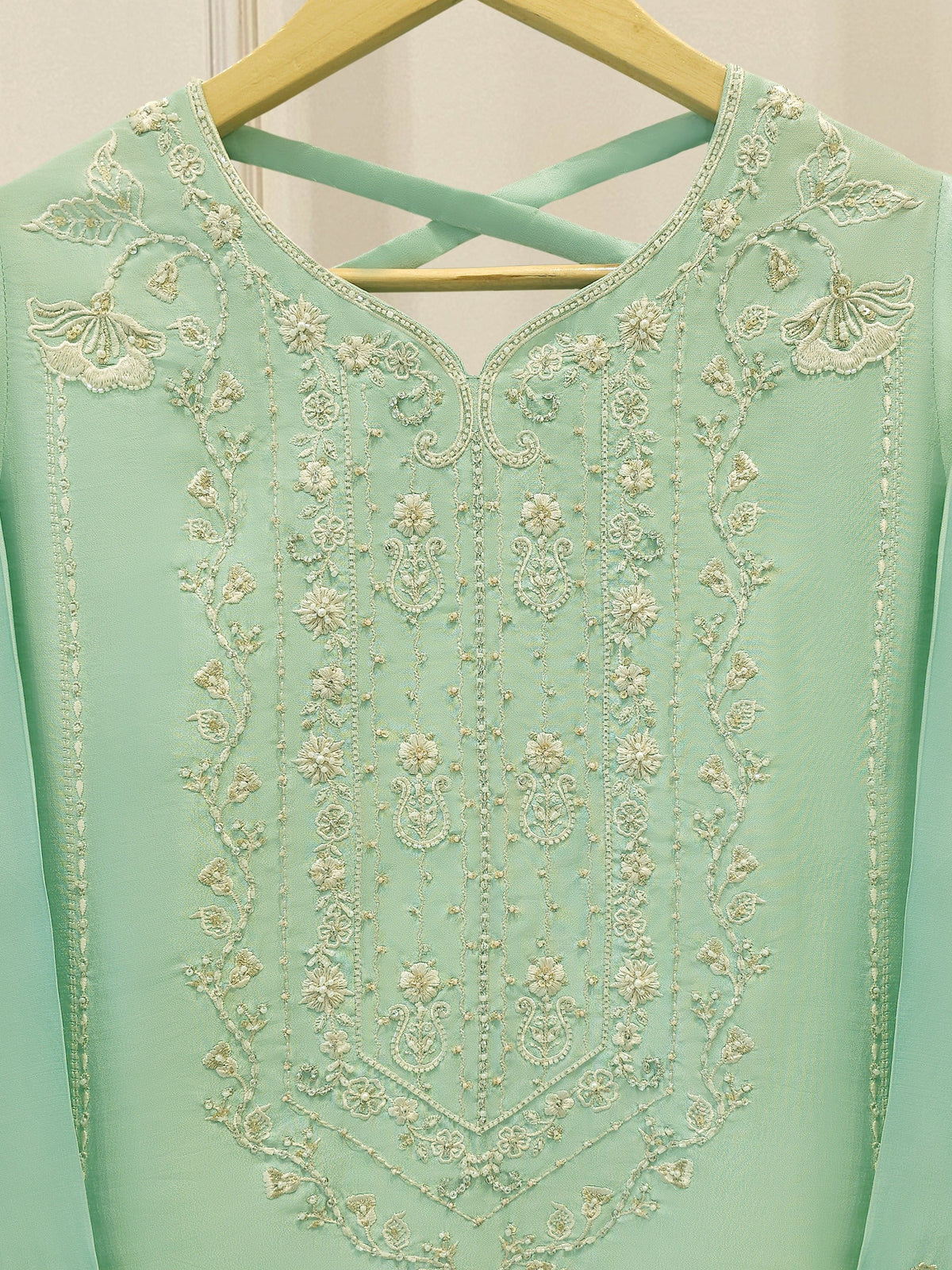 2 Piece- Pure Sheesha Silk Embroidered Suit S114577