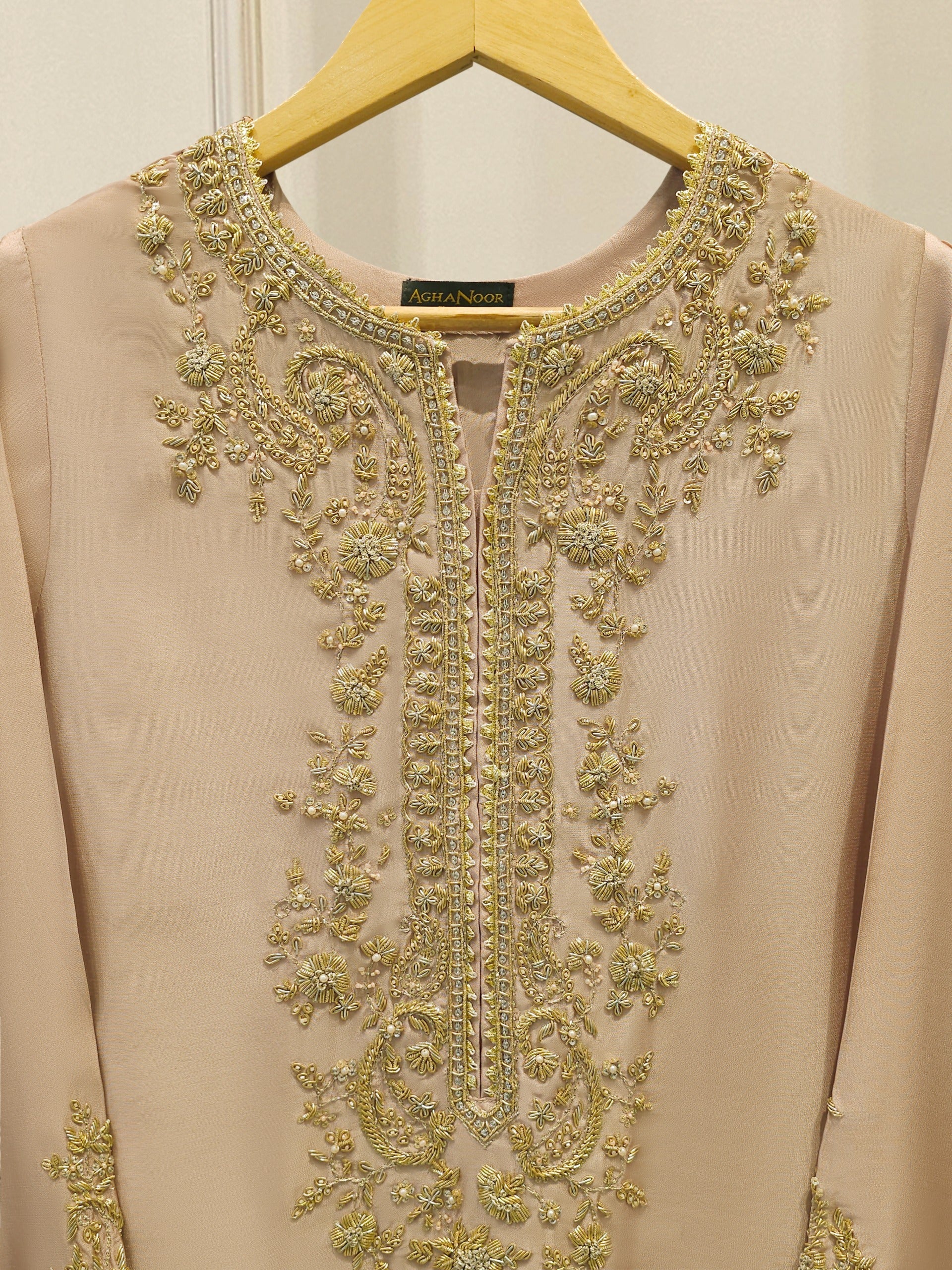 2 Piece- Pure Sheesha Silk Embroidered Suit S114607