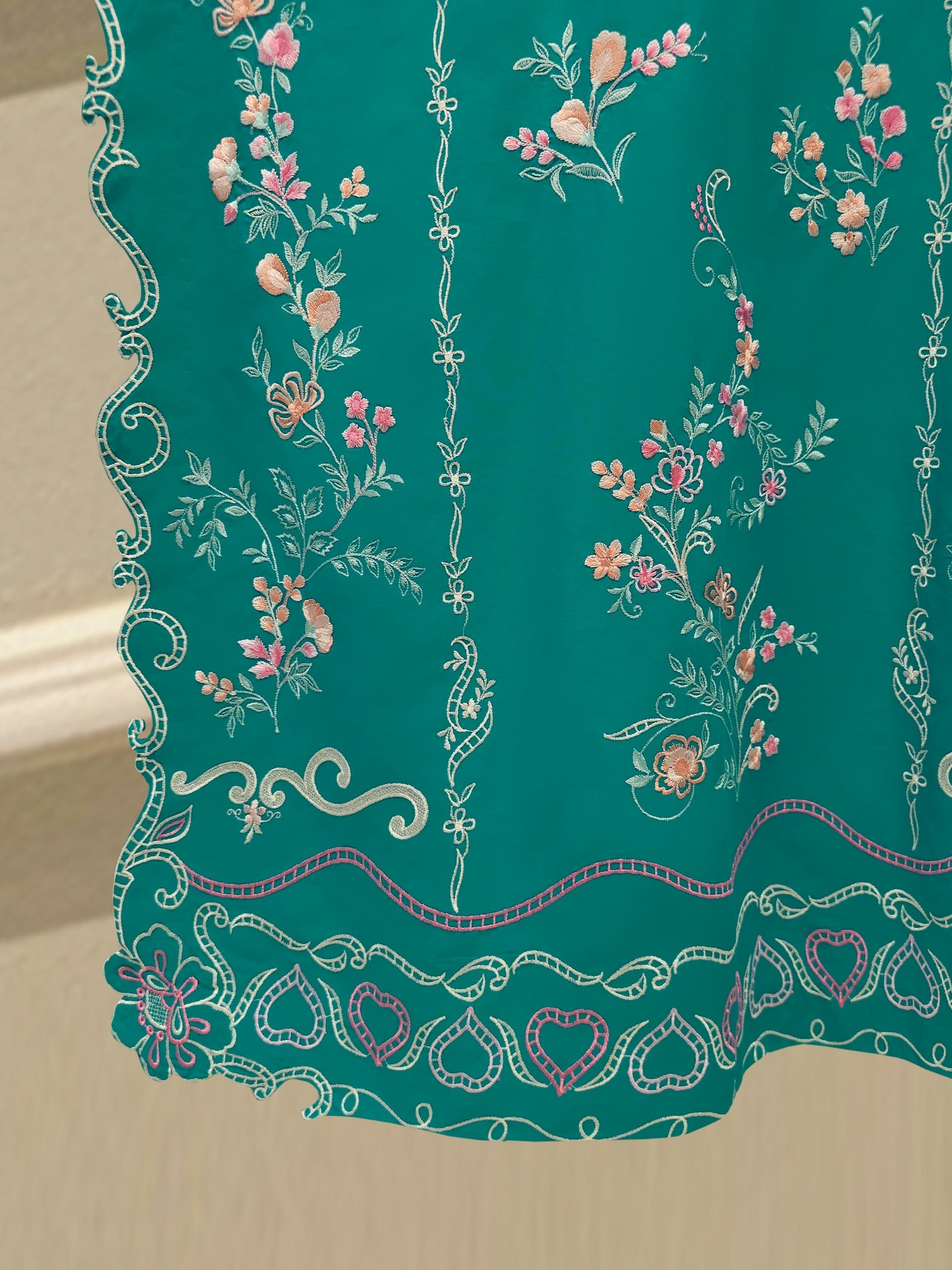 3 Piece - Embroidered Cambric Suit S114636
