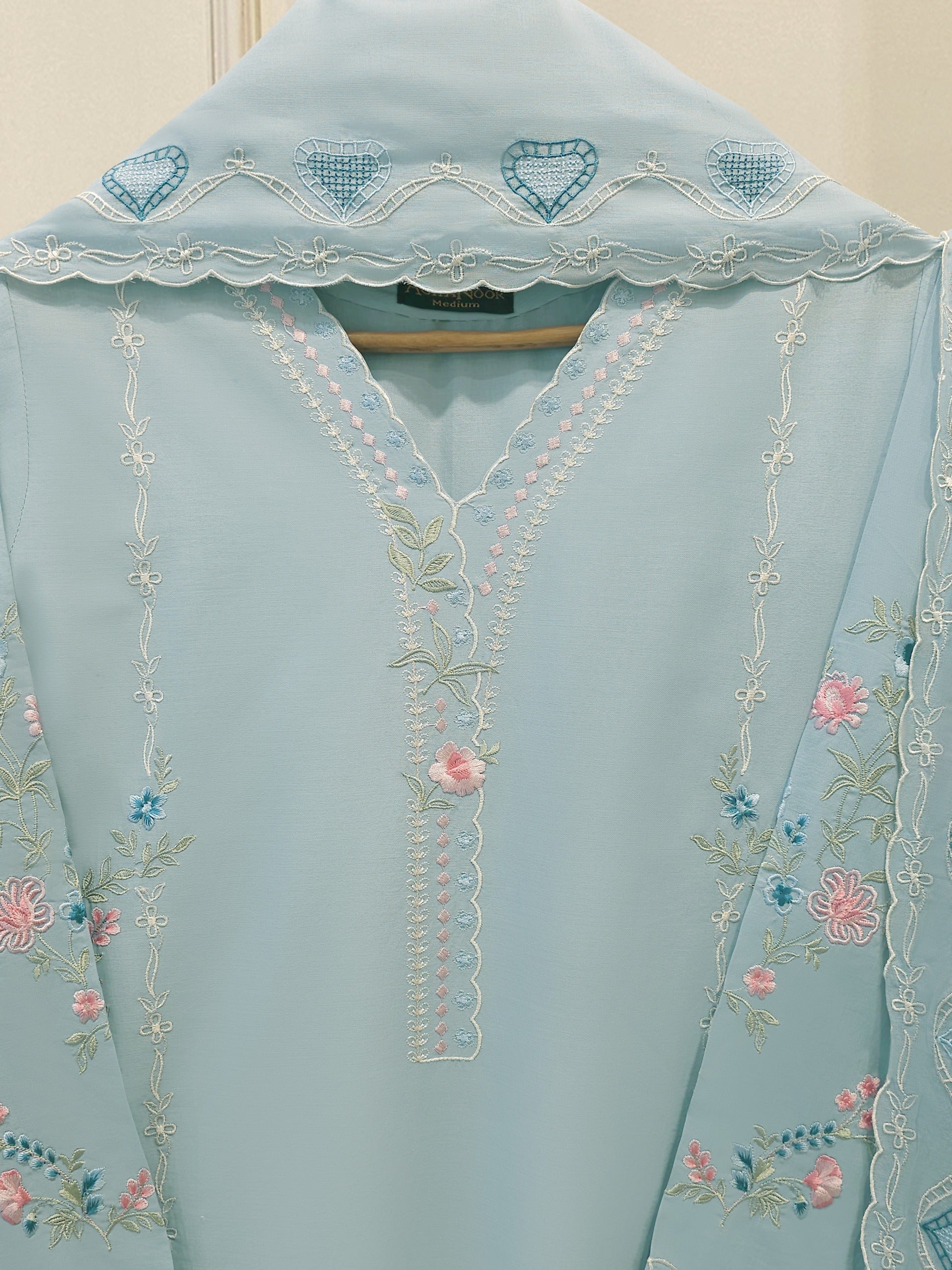3 Piece - Embroidered Cambric Suit S114628