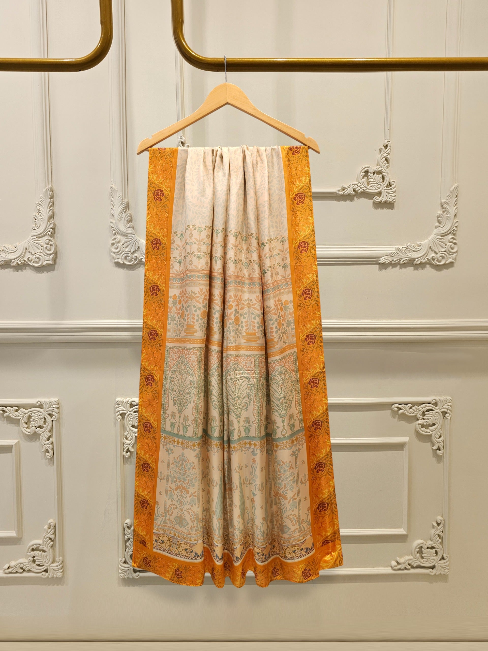Elegant charmeuse silk Dupatta – Soft & Lightweight D120057