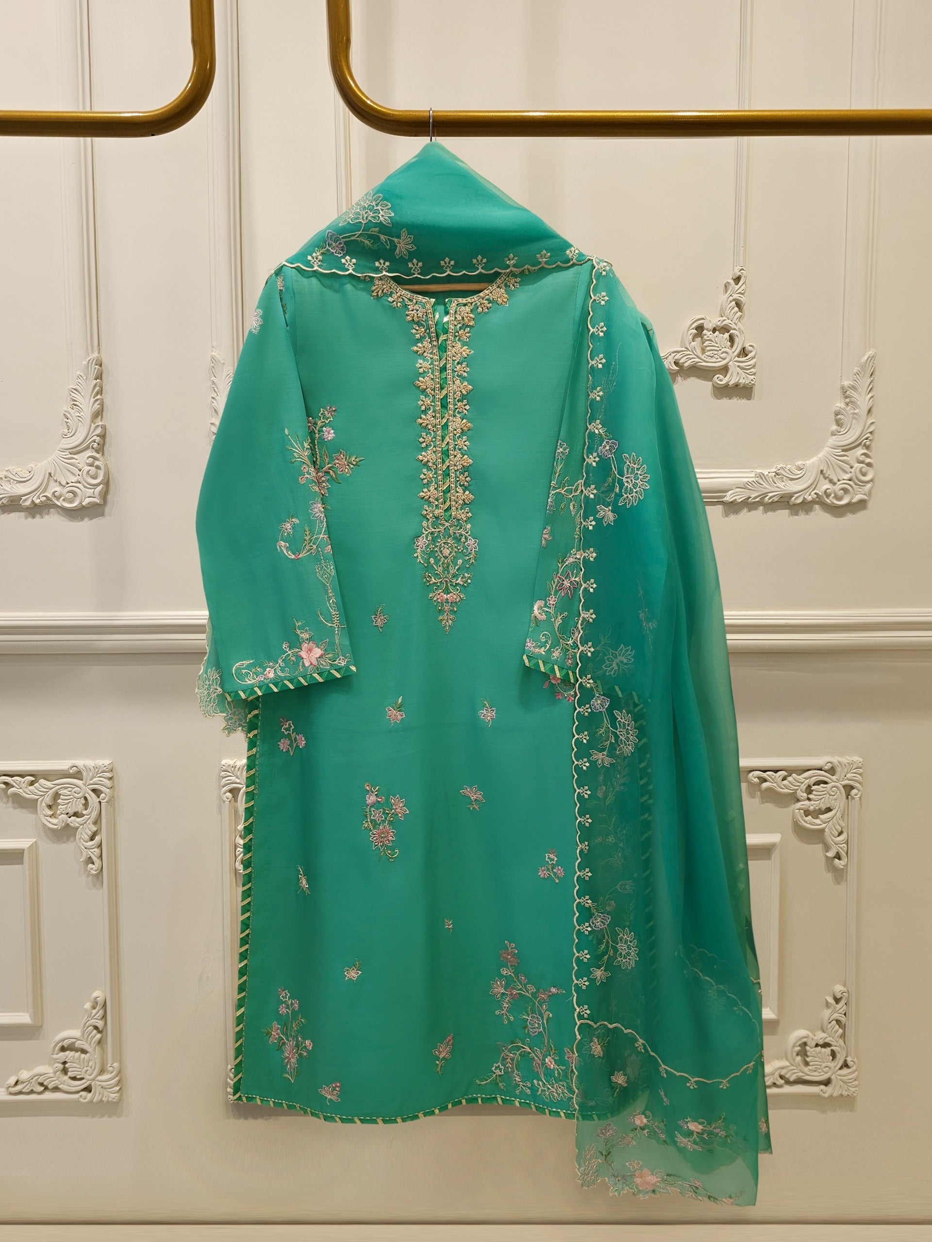 2 Piece - Pure Khaddi Silk Embroidered Suit S114711