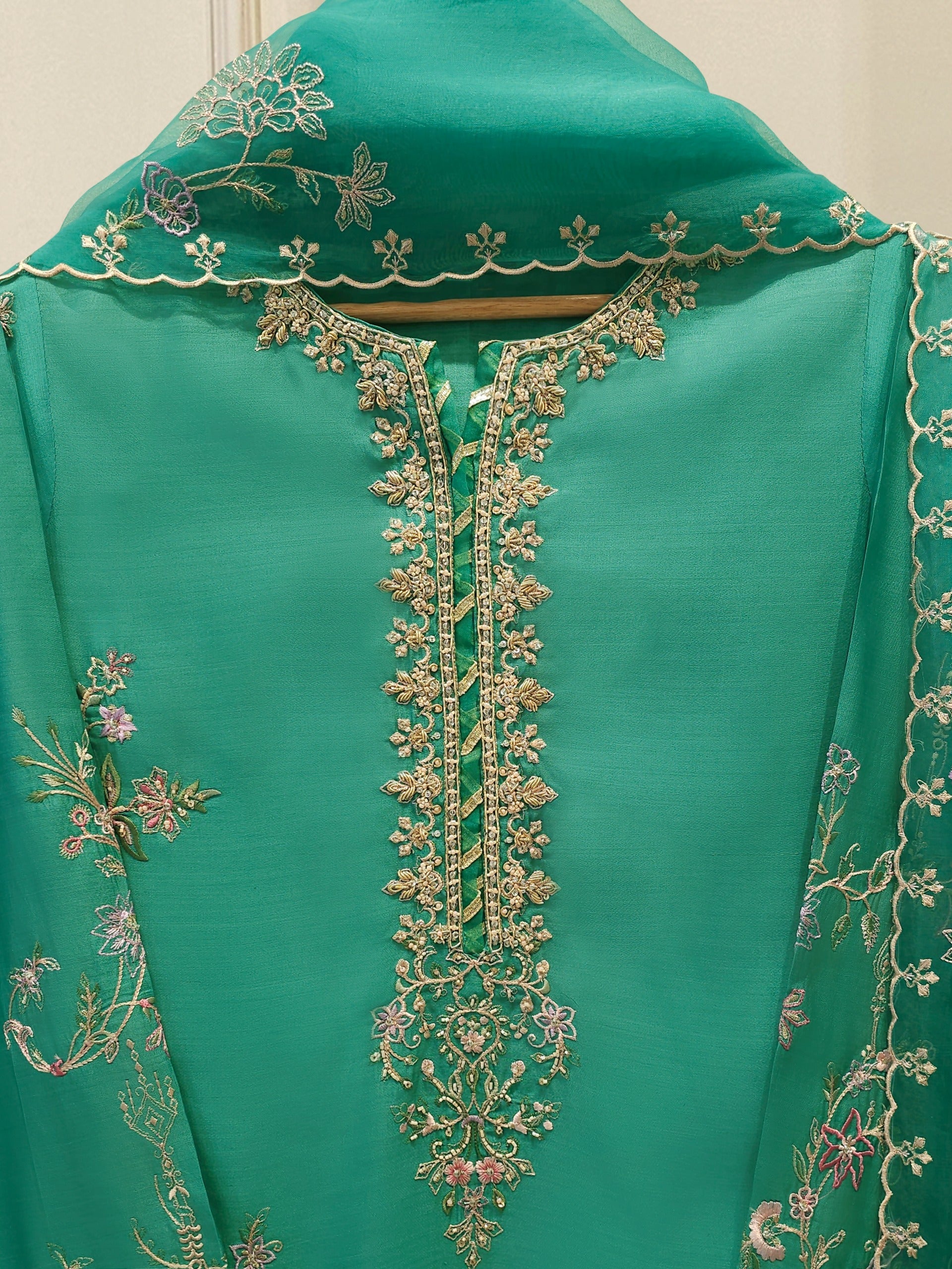 2 Piece - Pure Khaddi Silk Embroidered Suit S114711