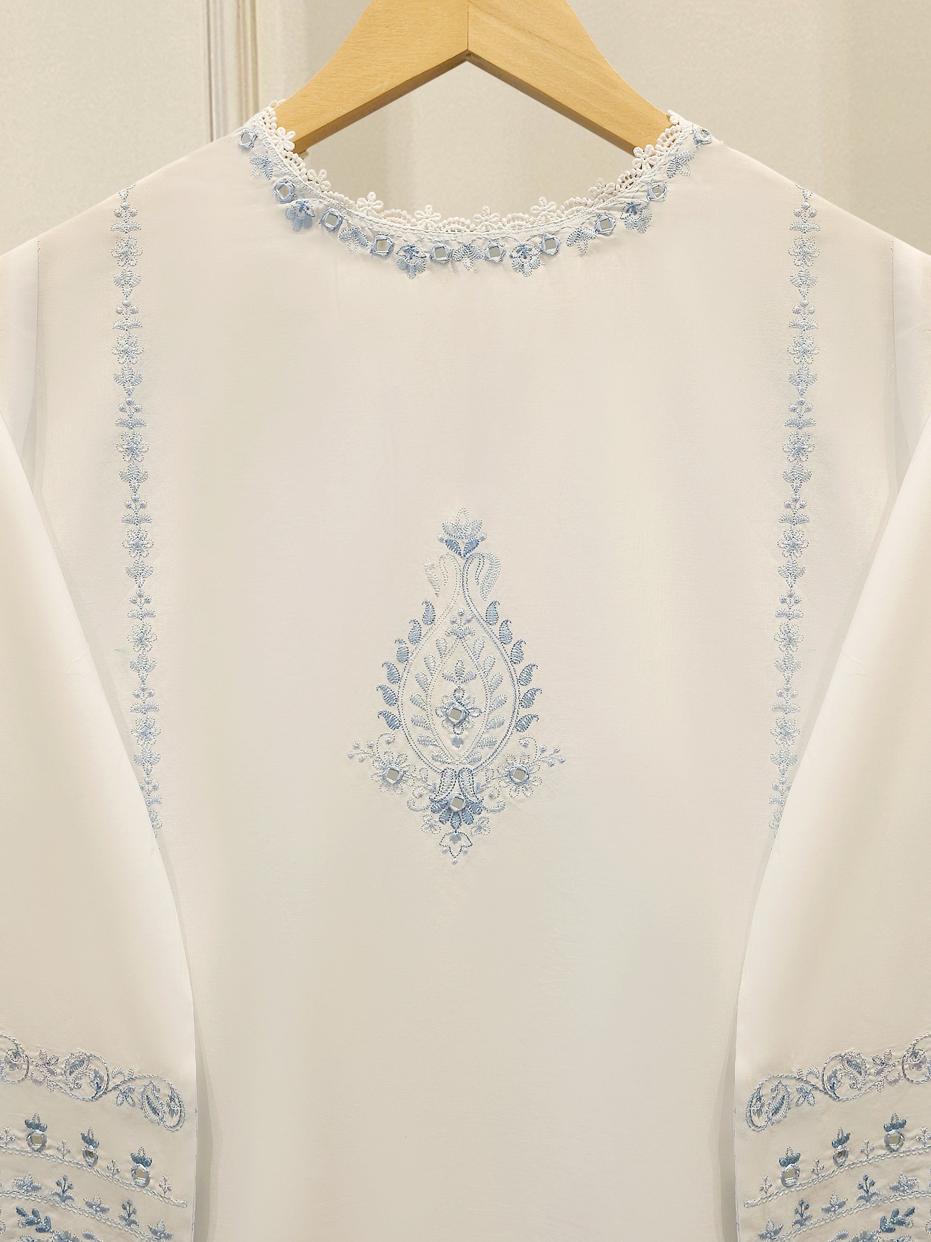 2 Piece - Embroidered Cambric Suit S114673