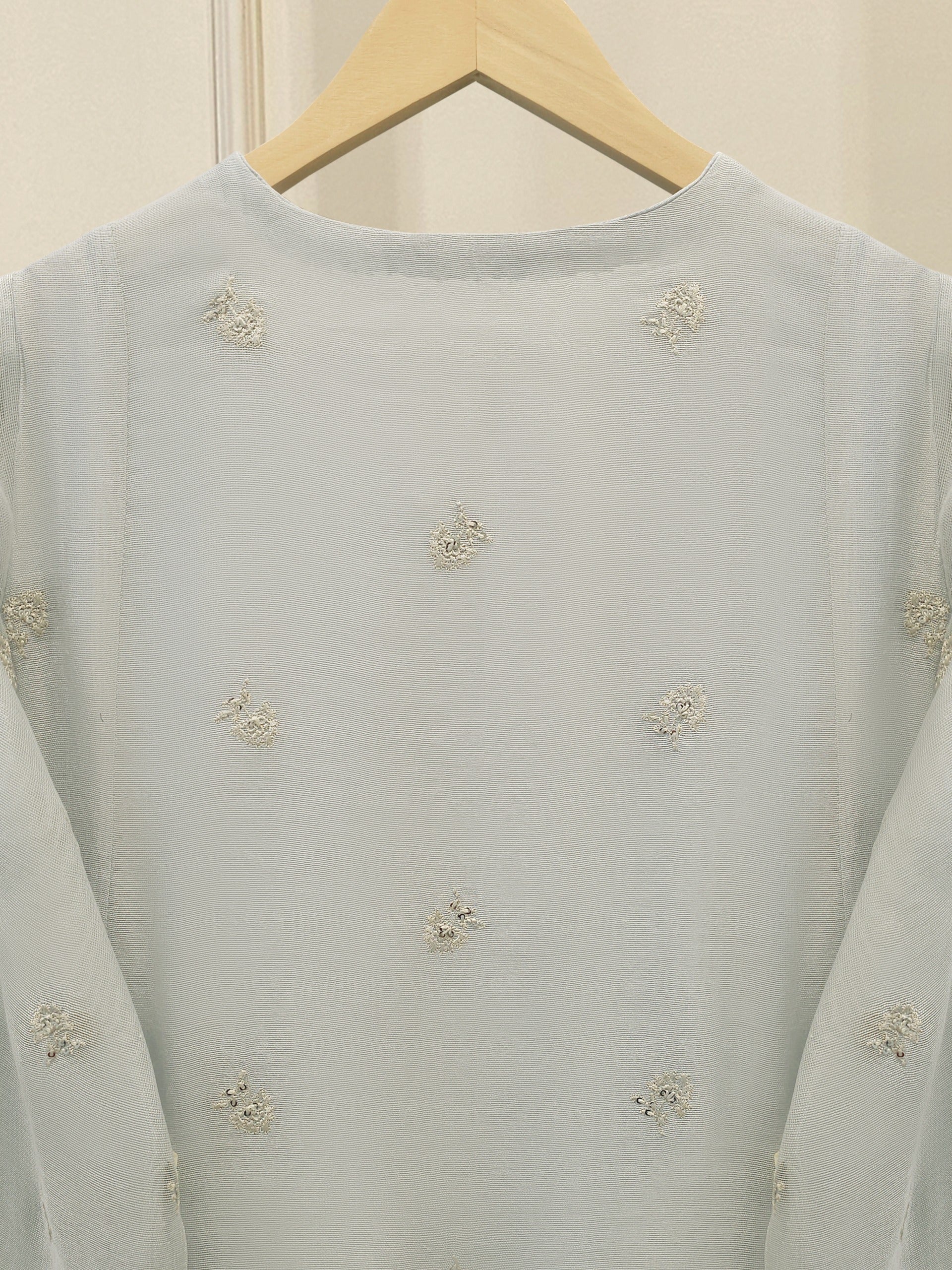 3 Piece - Pure Embroidered Cotton Net Suit S114735