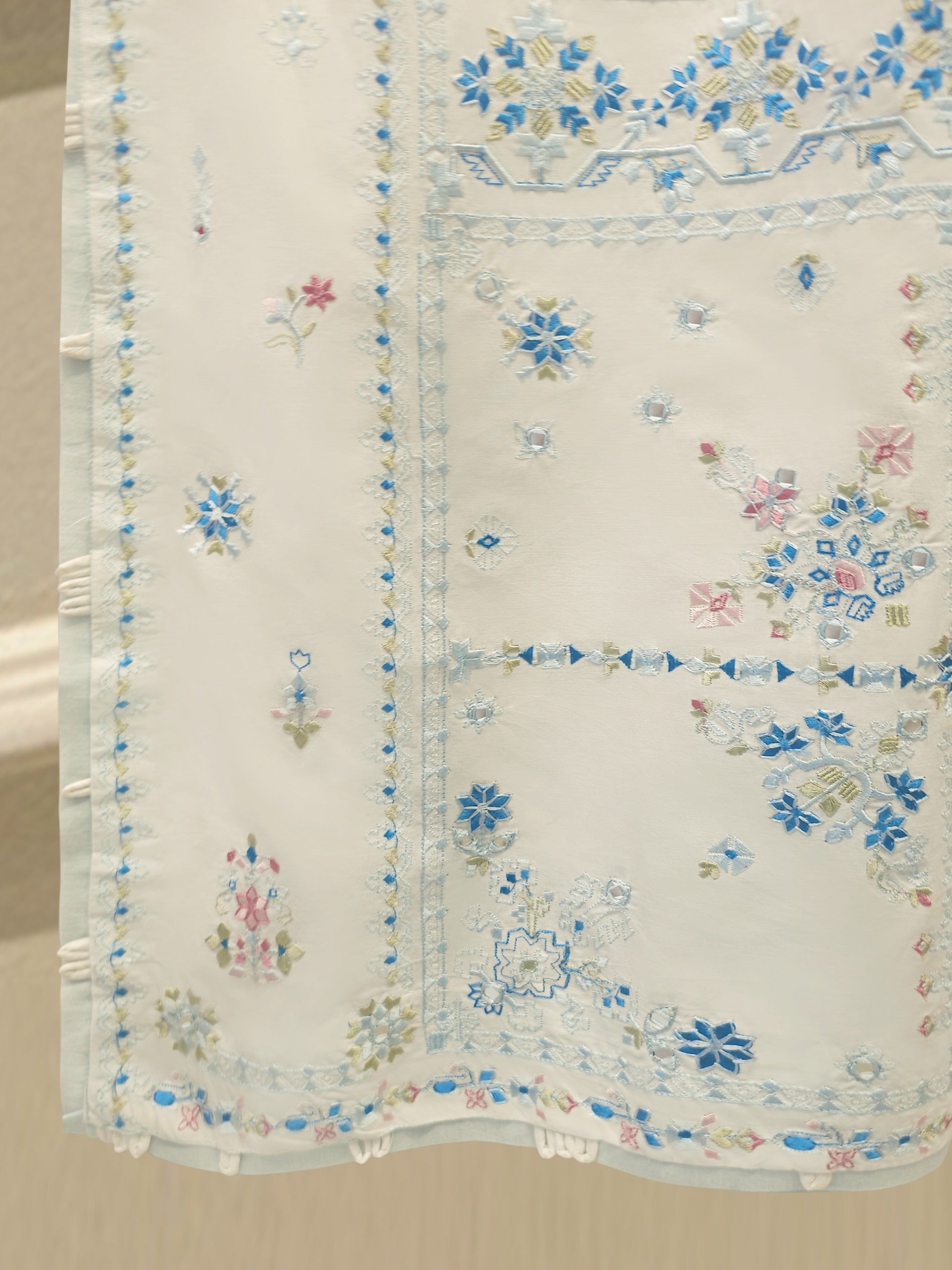 2 Piece - Embroidered Cambric Suit S114731
