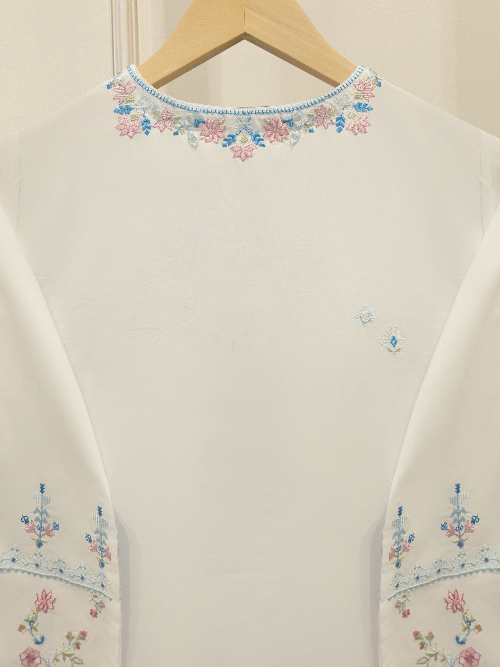 2 Piece - Embroidered Cambric Suit S114731