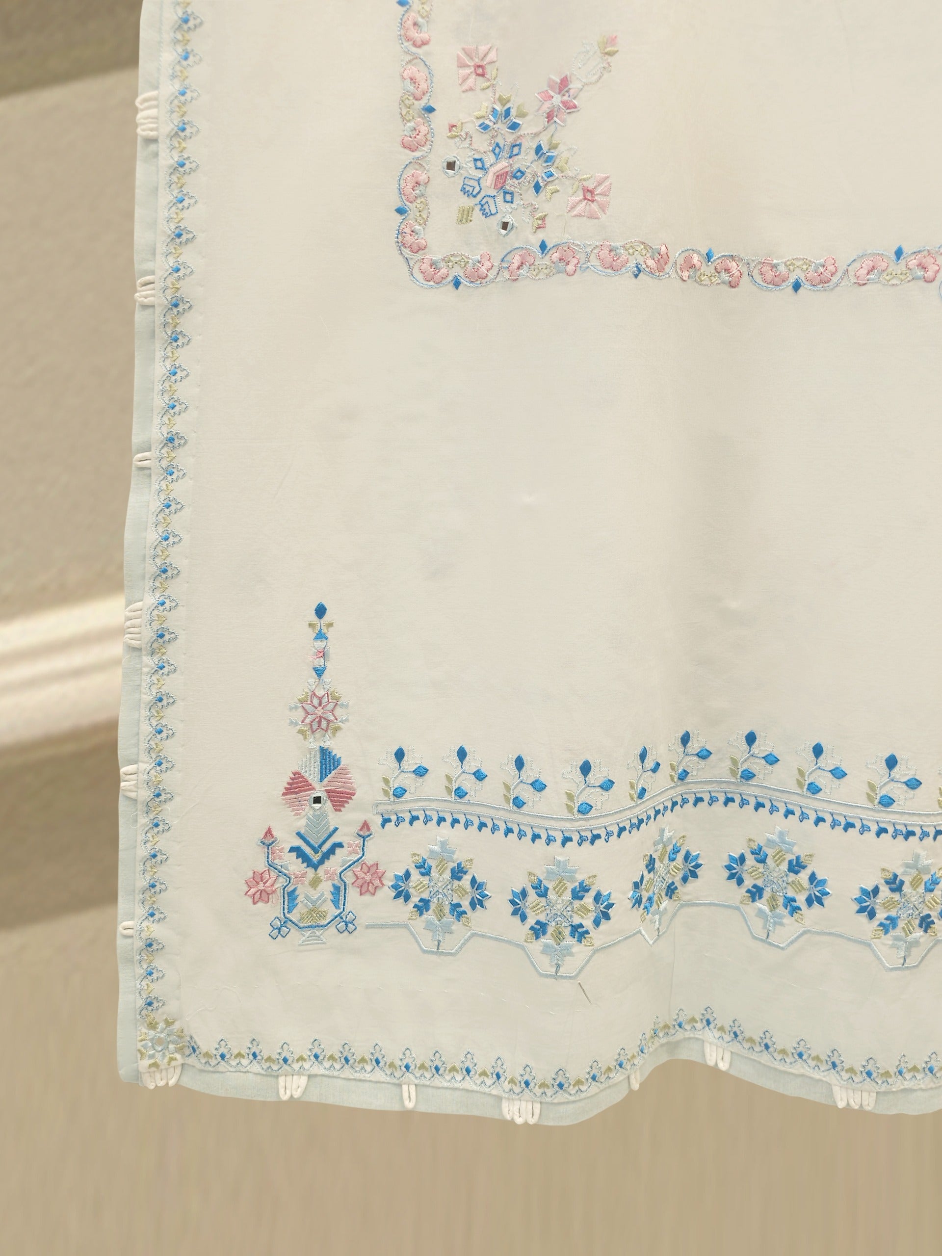 2 Piece - Embroidered Cambric Suit S114731