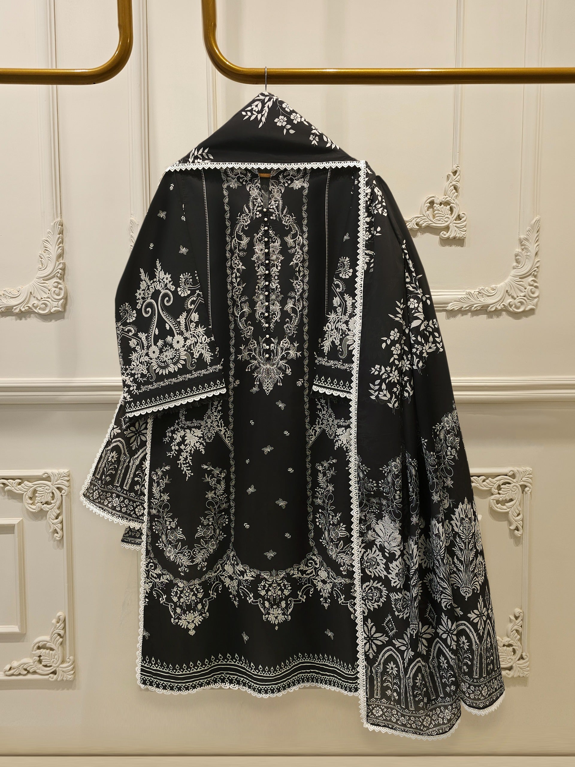 2-Piece Digital Printed Cambric Suit S114734