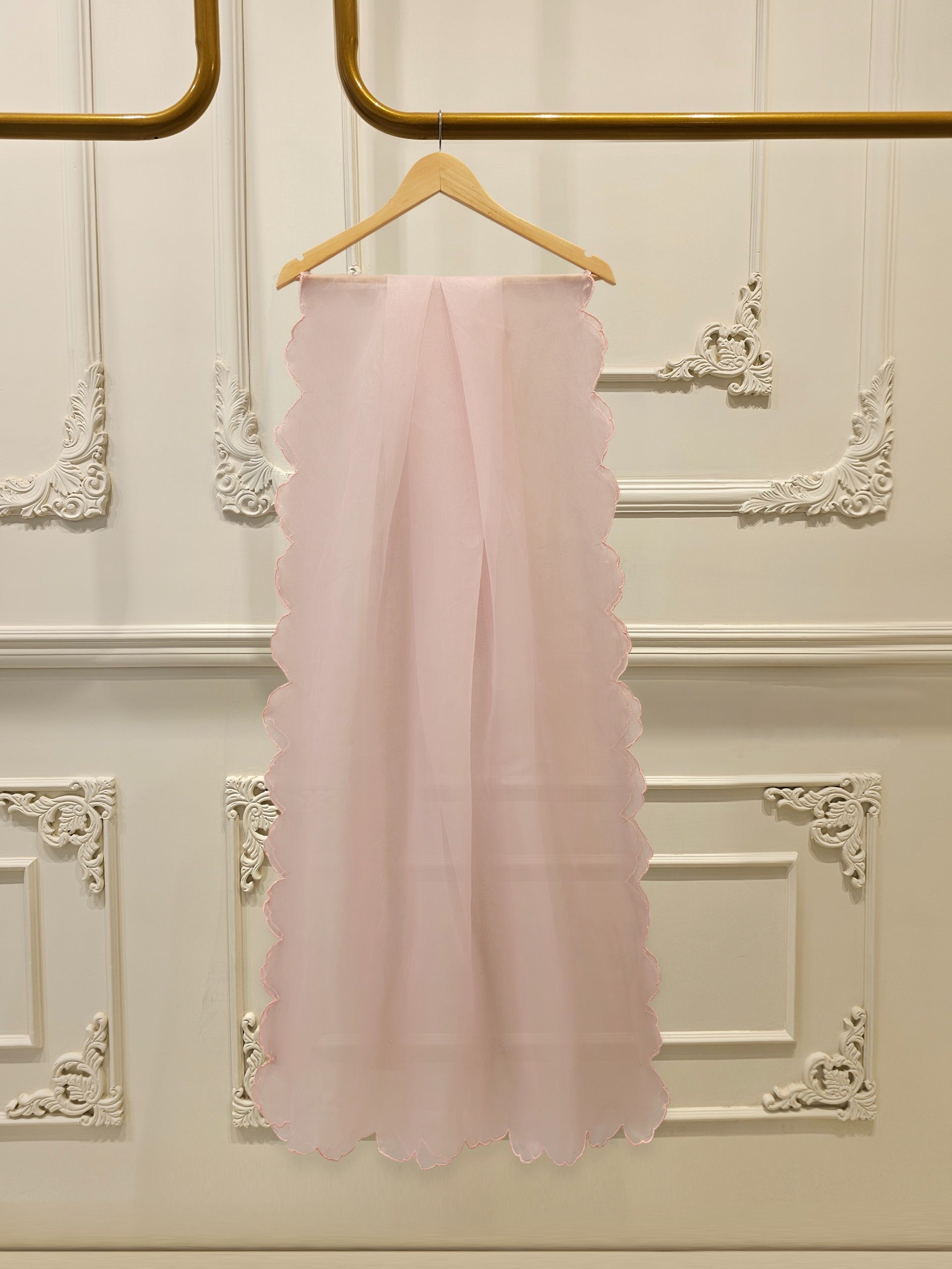 3 Piece - Pure Organza Embroidered Suit S114708