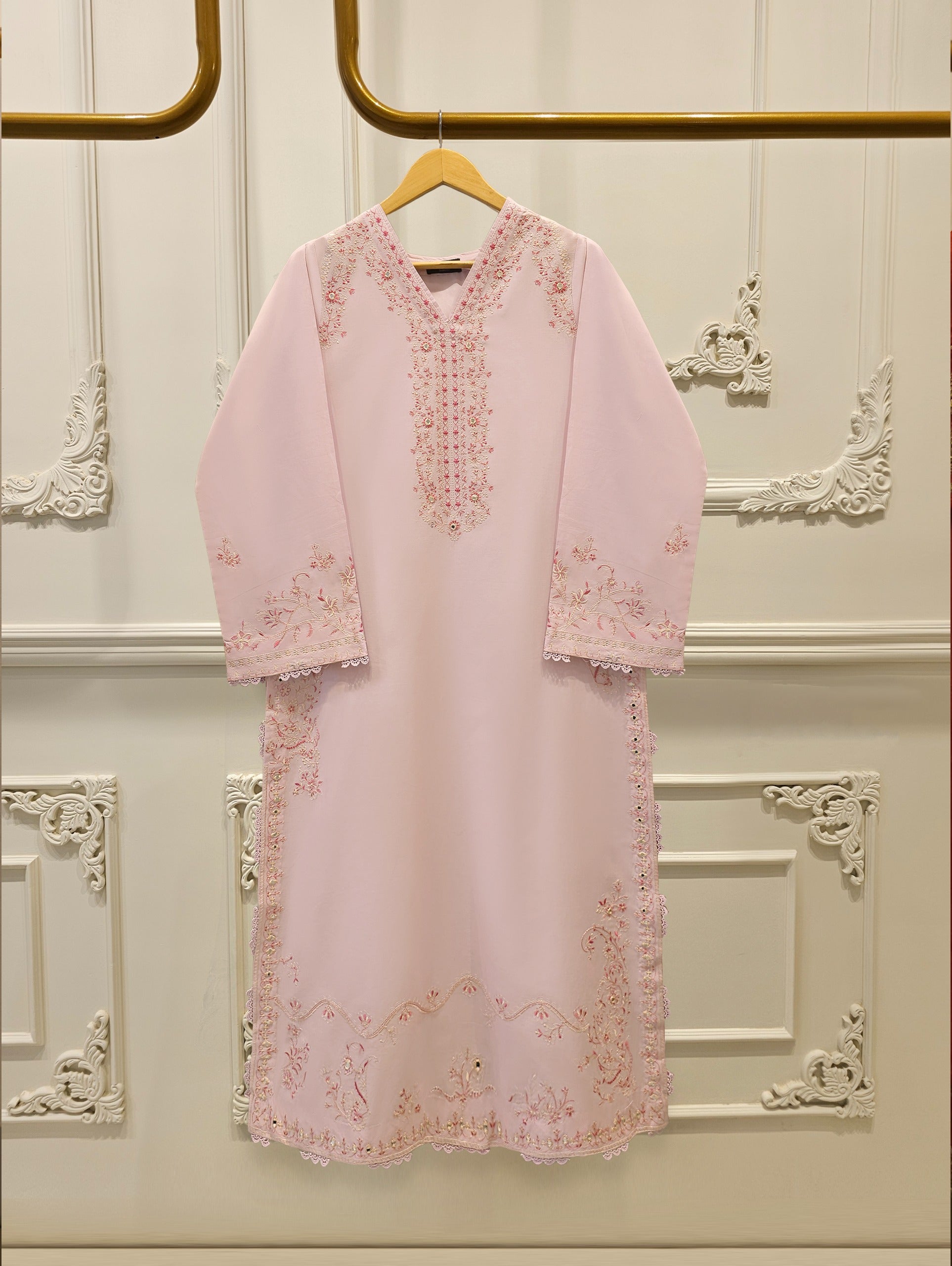 2 Piece - Embroidered Cambric Suit S114774