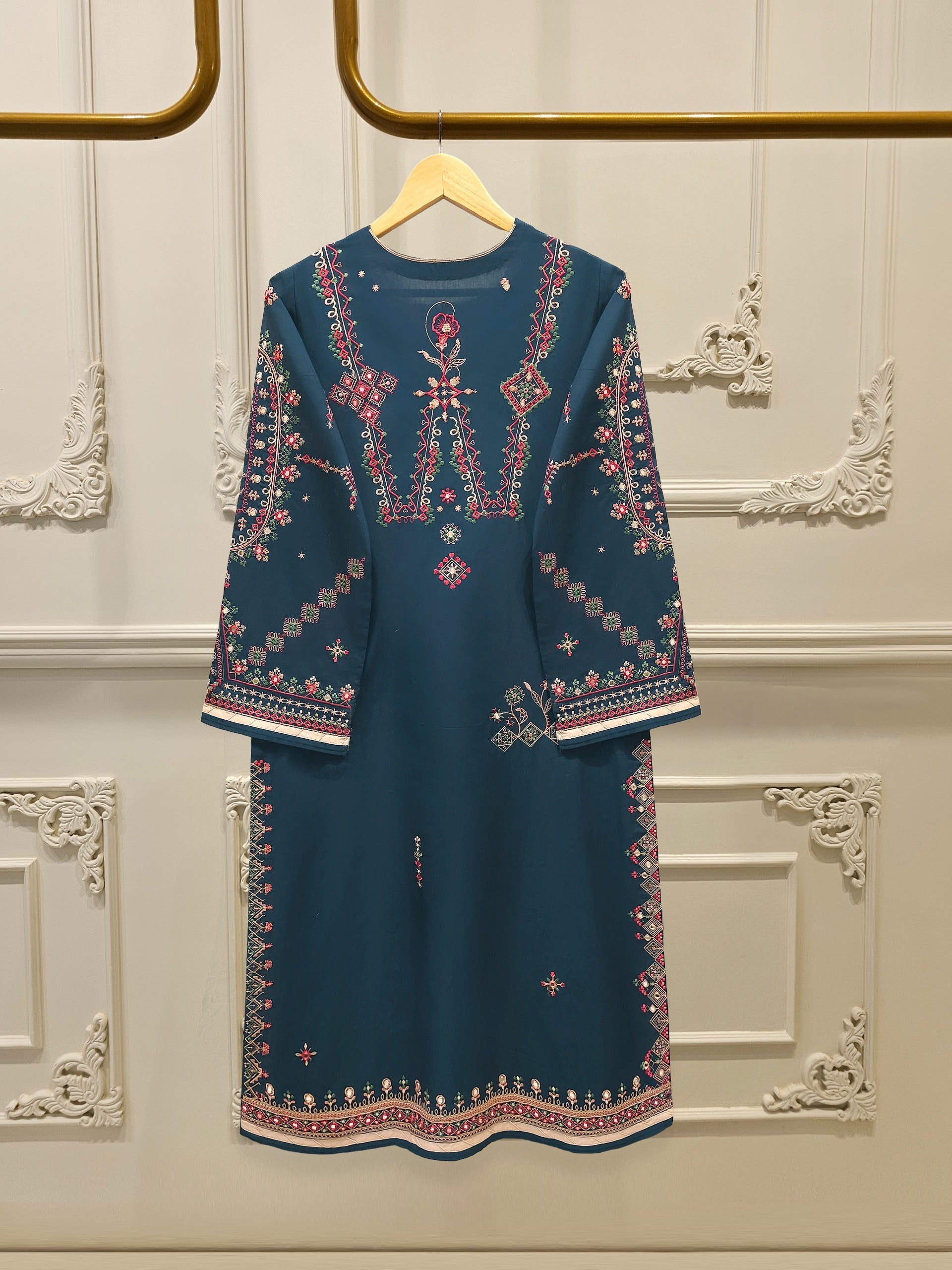 2 Piece - Embroidered Cambric Suit WS00339